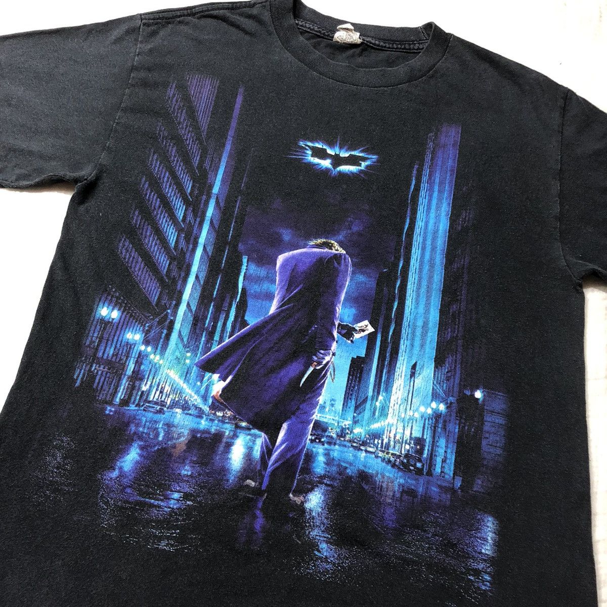 image of Movie Vintage Joker Heath Ledger T Shirt in Black, Men's (Size Small)