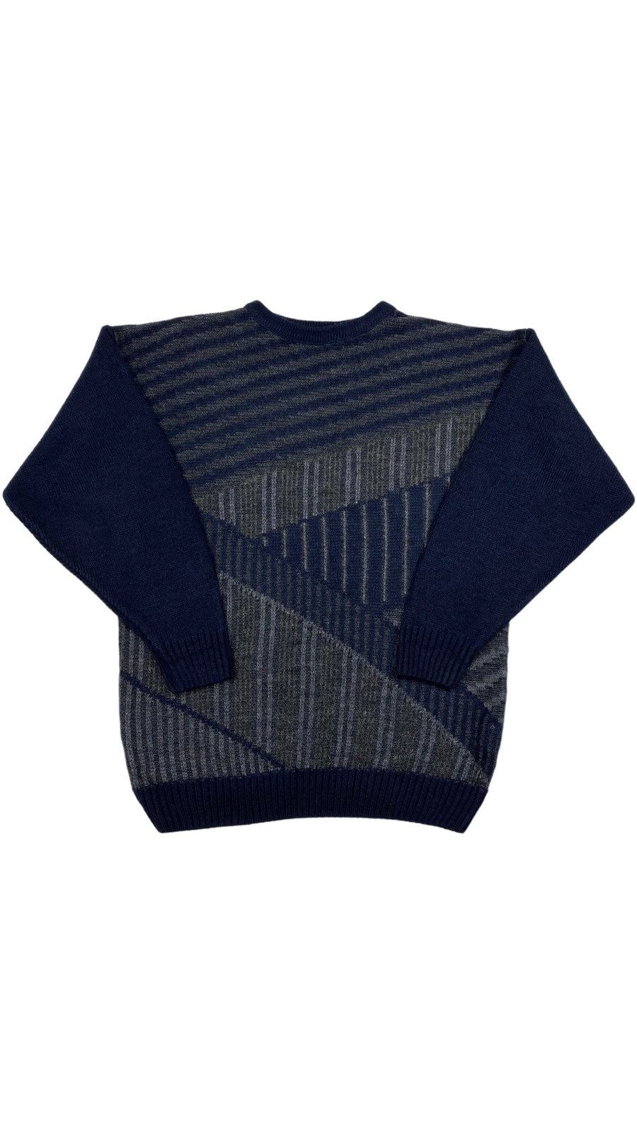 Farah LASTDROP🔥Vintage Farah Wool Acrilic Abstract Knitted Stripe Size US L / EU 52-54 / 3 - 1 Thumbnail