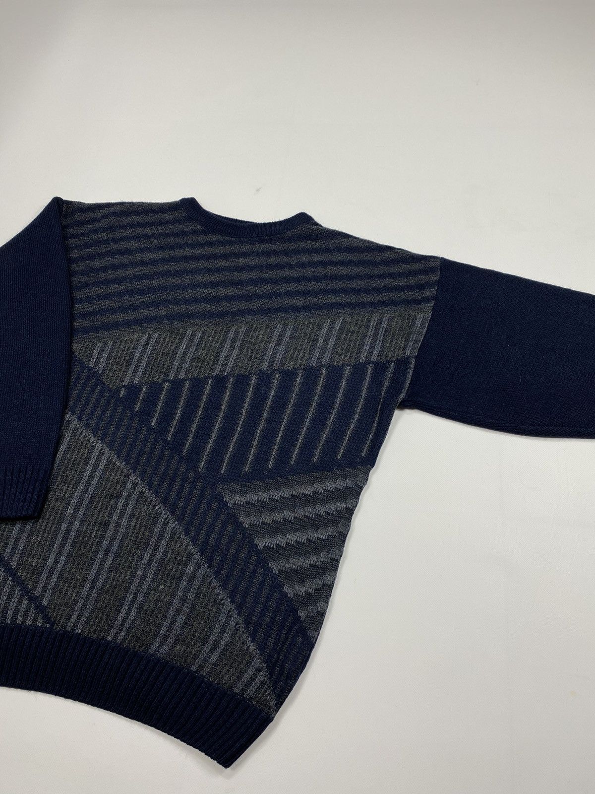 Farah LASTDROP🔥Vintage Farah Wool Acrilic Abstract Knitted Stripe Size US L / EU 52-54 / 3 - 4 Thumbnail