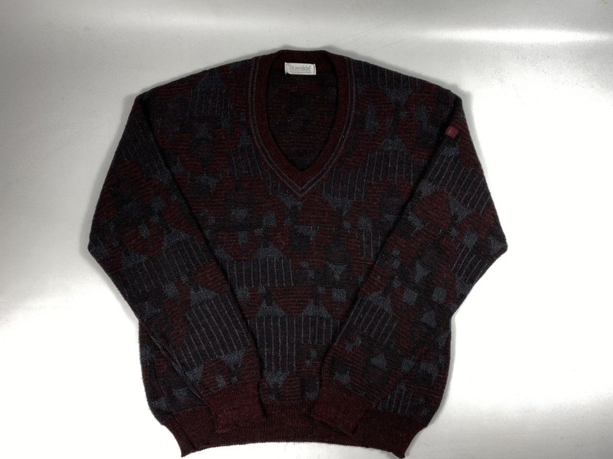 Vintage 🔥LASTDROP🔥 80s W Germany Bloody Alpaca V-neck Sweater Size US L / EU 52-54 / 3 - 2 Thumbnail