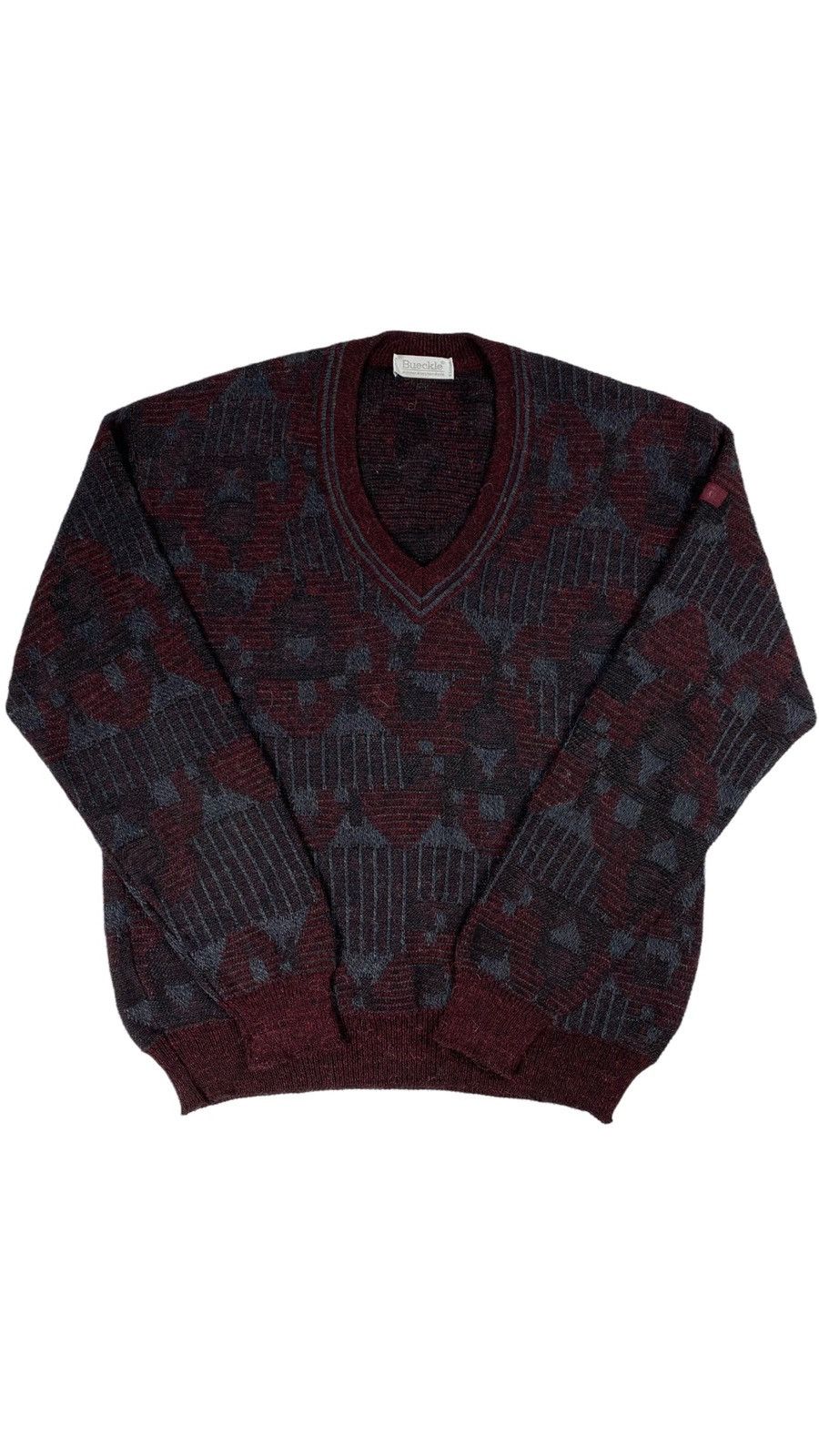 Vintage 🔥LASTDROP🔥 80s W Germany Bloody Alpaca V-neck Sweater Size US L / EU 52-54 / 3 - 1 Thumbnail