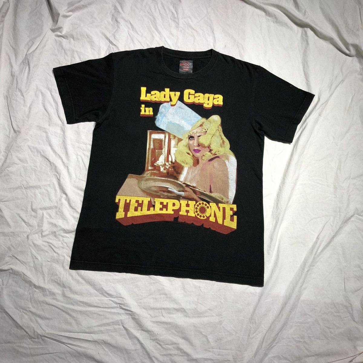 image of Band Tees Lady Gaga Telephone The Monster Ball Tour T Shirt in Black, Men's (Size Medium)