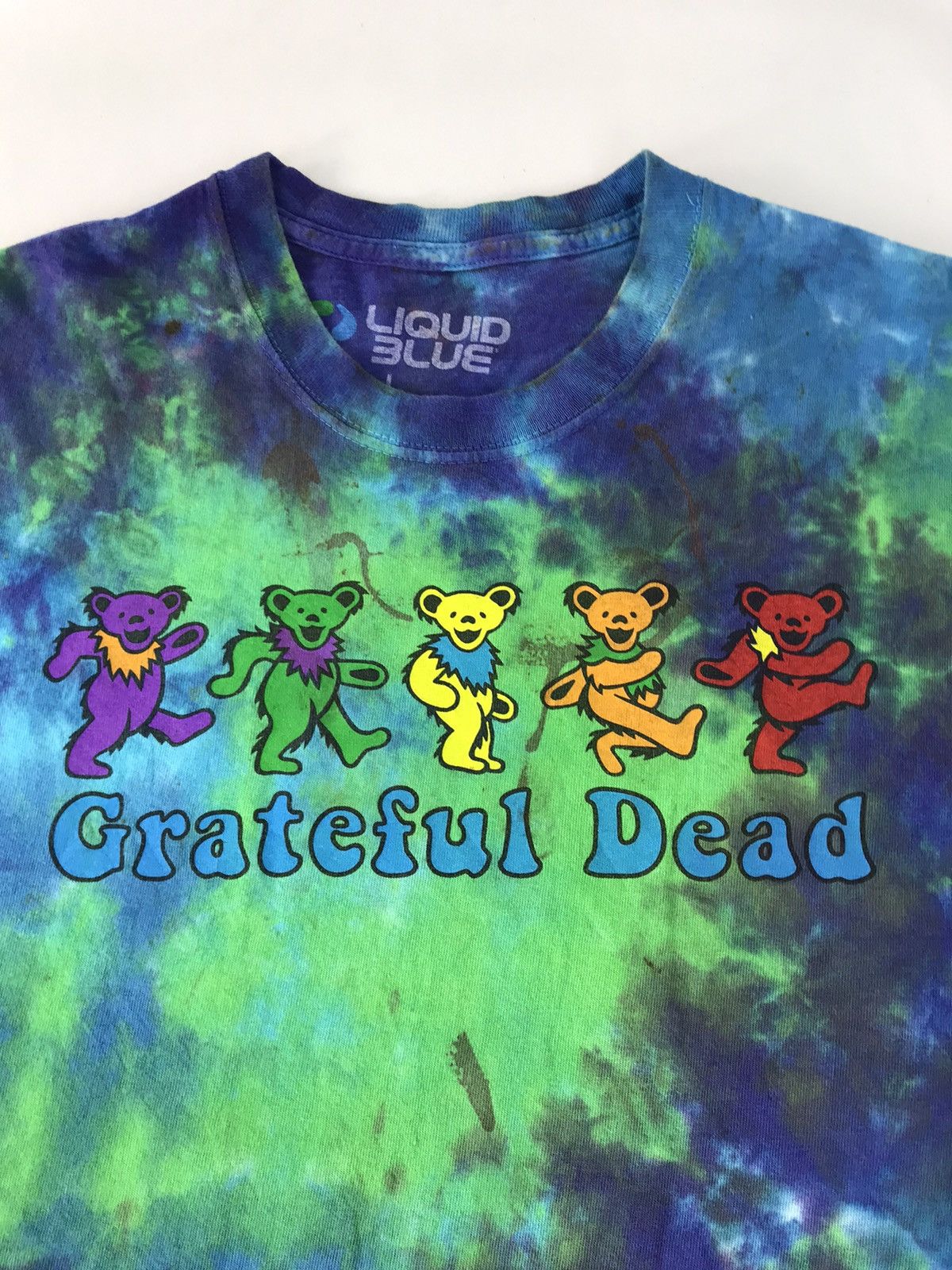 Grateful Dead × Liquid Blue Liquid Blue Grateful Dead Dancing Bear Crumple Blue Tie Dye Size US XL / EU 56 / 4 - 4 Thumbnail