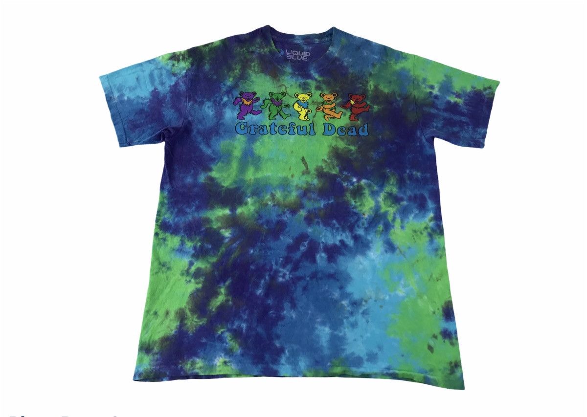 Grateful Dead × Liquid Blue Liquid Blue Grateful Dead Dancing Bear Crumple Blue Tie Dye Size US XL / EU 56 / 4 - 1 Thumbnail