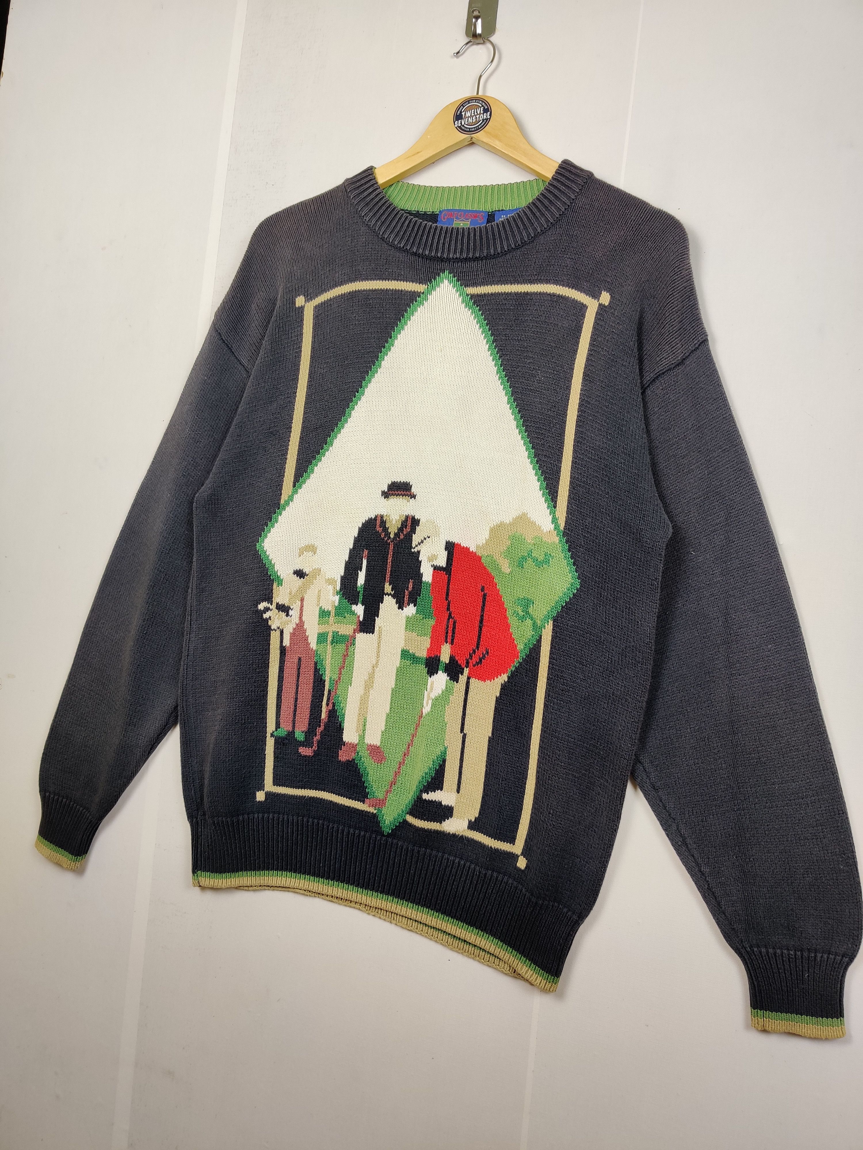 Vintage Vintage Golf Classics Knit Sweater Nice Design Size US M / EU 48-50 / 2 - 2 Thumbnail