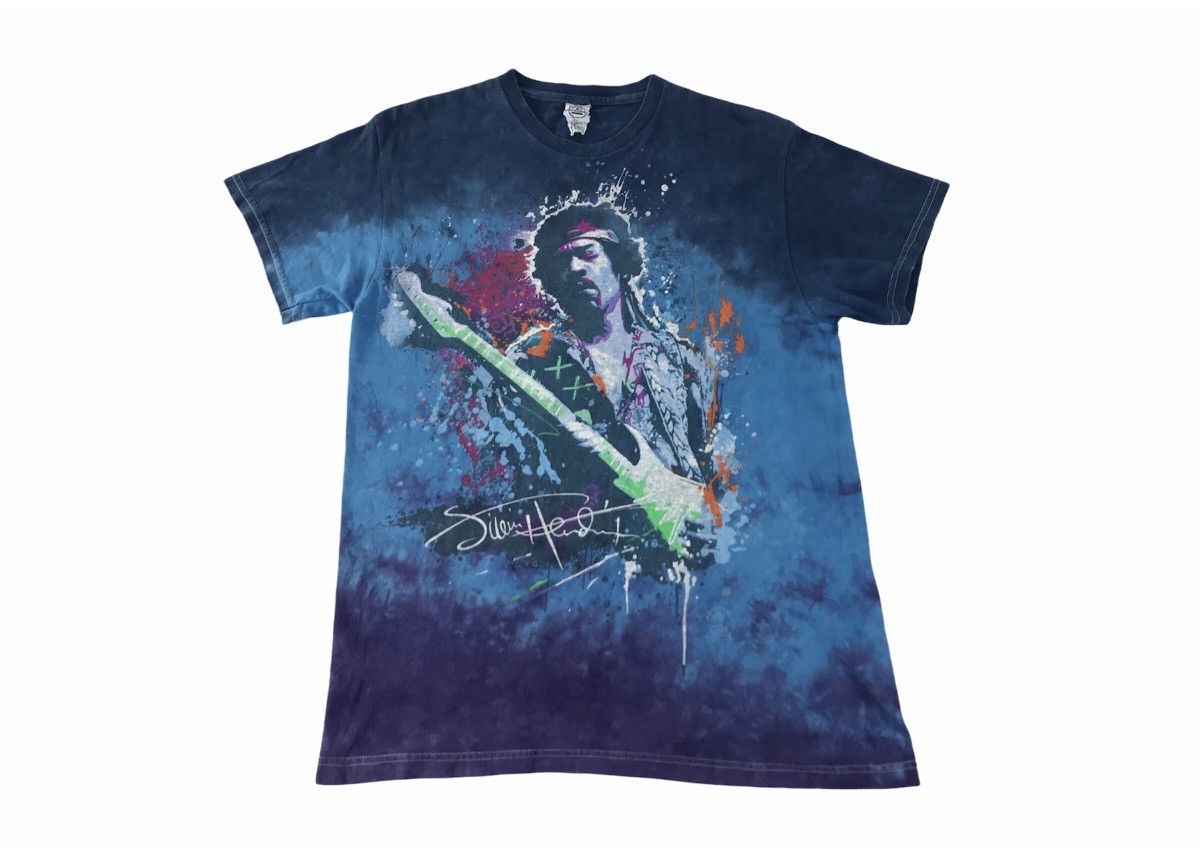 Jimi Hendrix Jimi Hendrix Big Logo Dark Blue Haze Tie Dye Tee Size US M / EU 48-50 / 2 - 1 Thumbnail