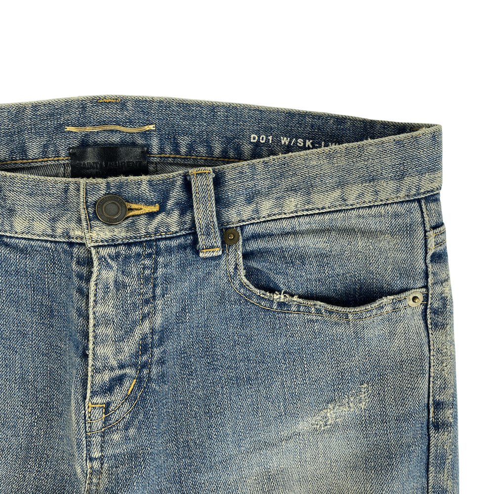 Saint Laurent Paris Saint Laurent FW14 D01 Knee Blowout Jeans Size US 28 / EU 44 - 4 Thumbnail