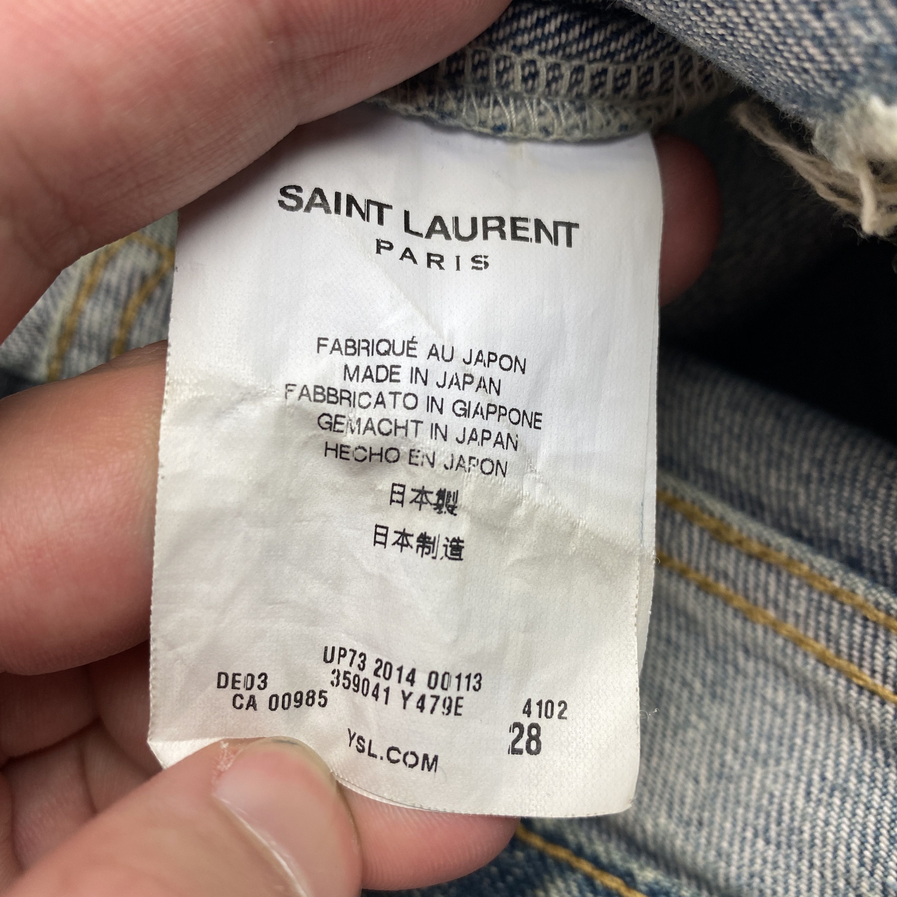 Saint Laurent Paris Saint Laurent FW14 D01 Knee Blowout Jeans Size US 28 / EU 44 - 7 Thumbnail