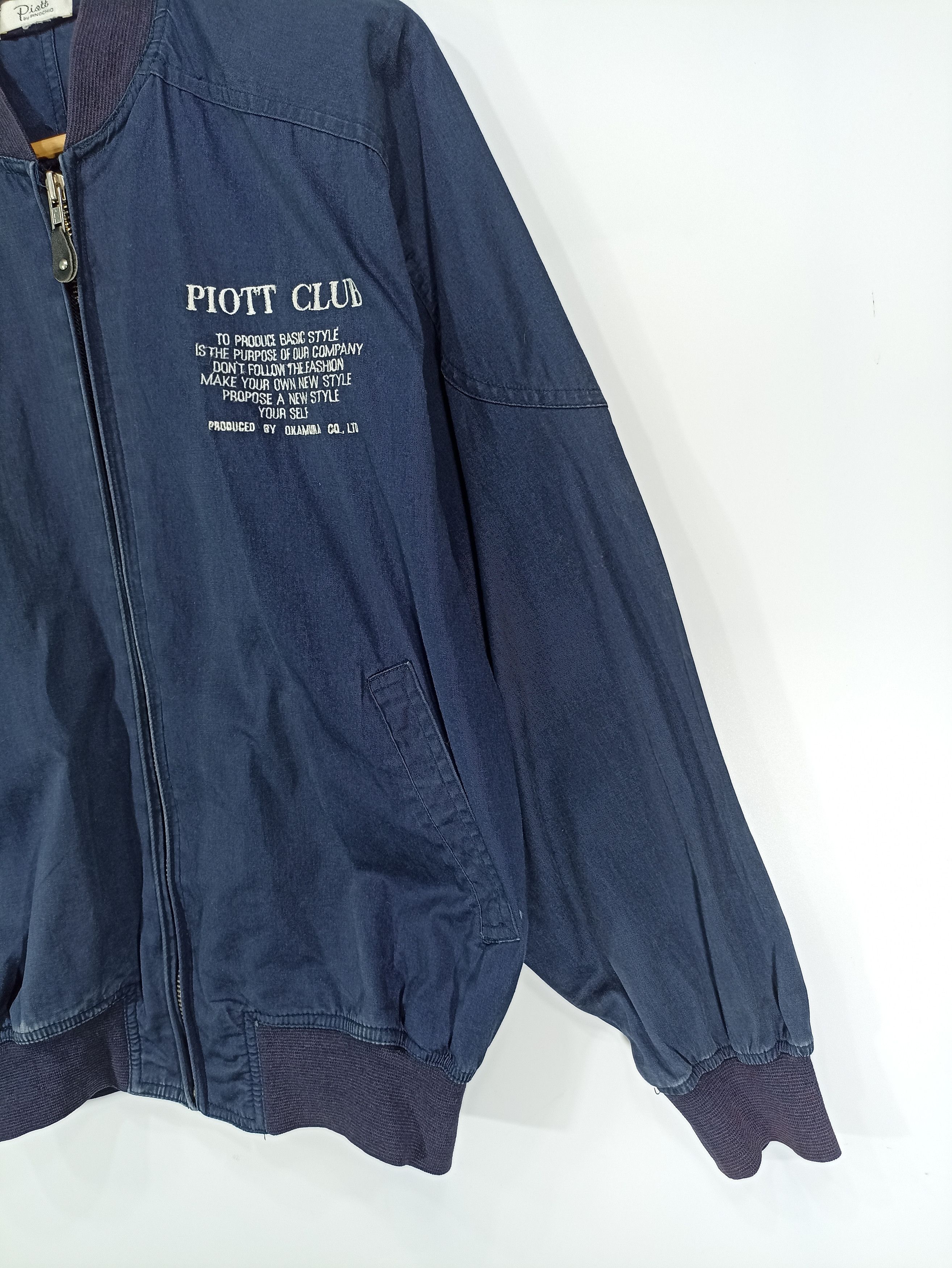 Japanese Brand × Vintage Vintage Piott Club Embroidered Bomber Jacket Size US L / EU 52-54 / 3 - 4 Thumbnail