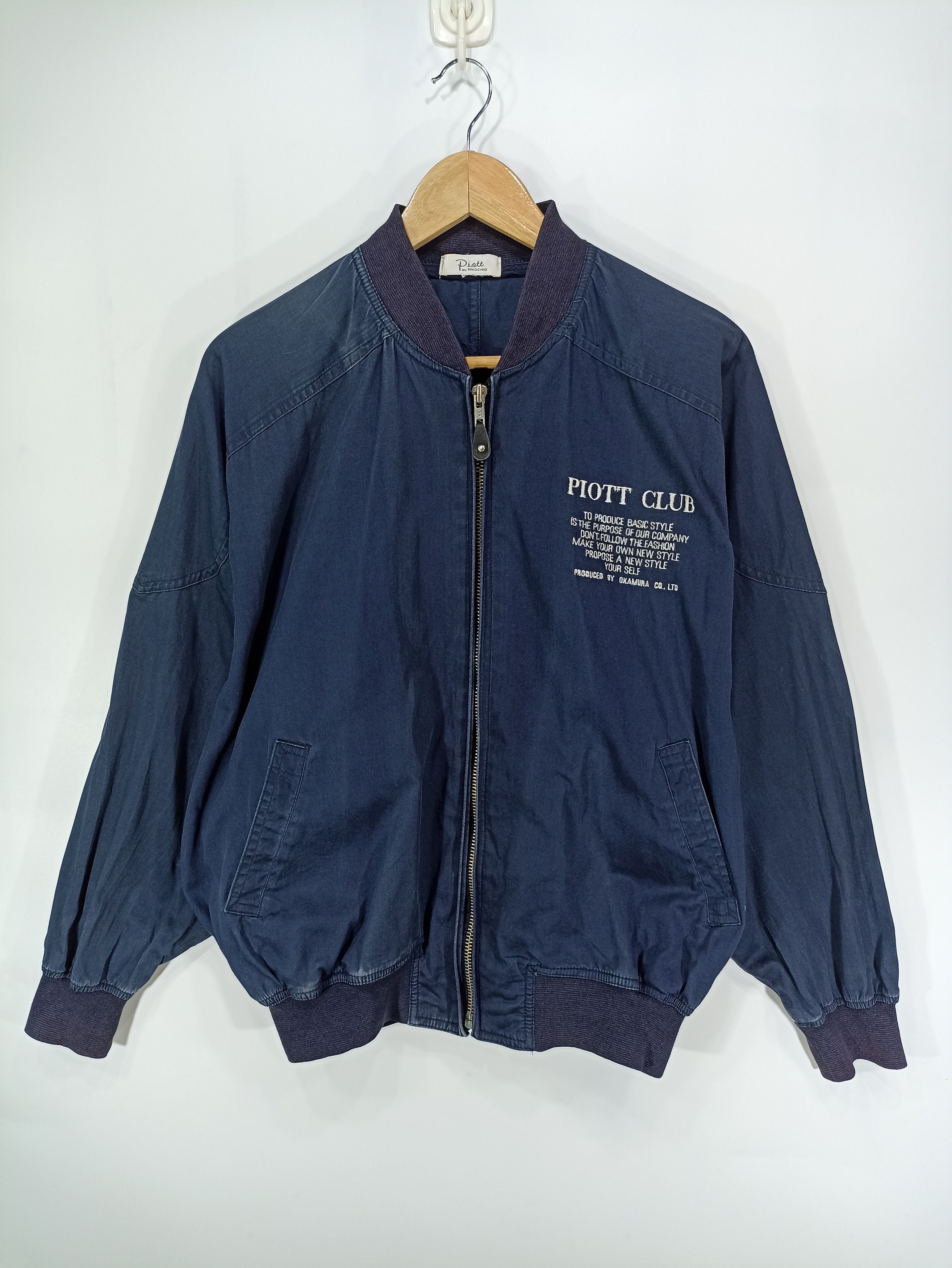 Japanese Brand × Vintage Vintage Piott Club Embroidered Bomber Jacket Size US L / EU 52-54 / 3 - 1 Thumbnail