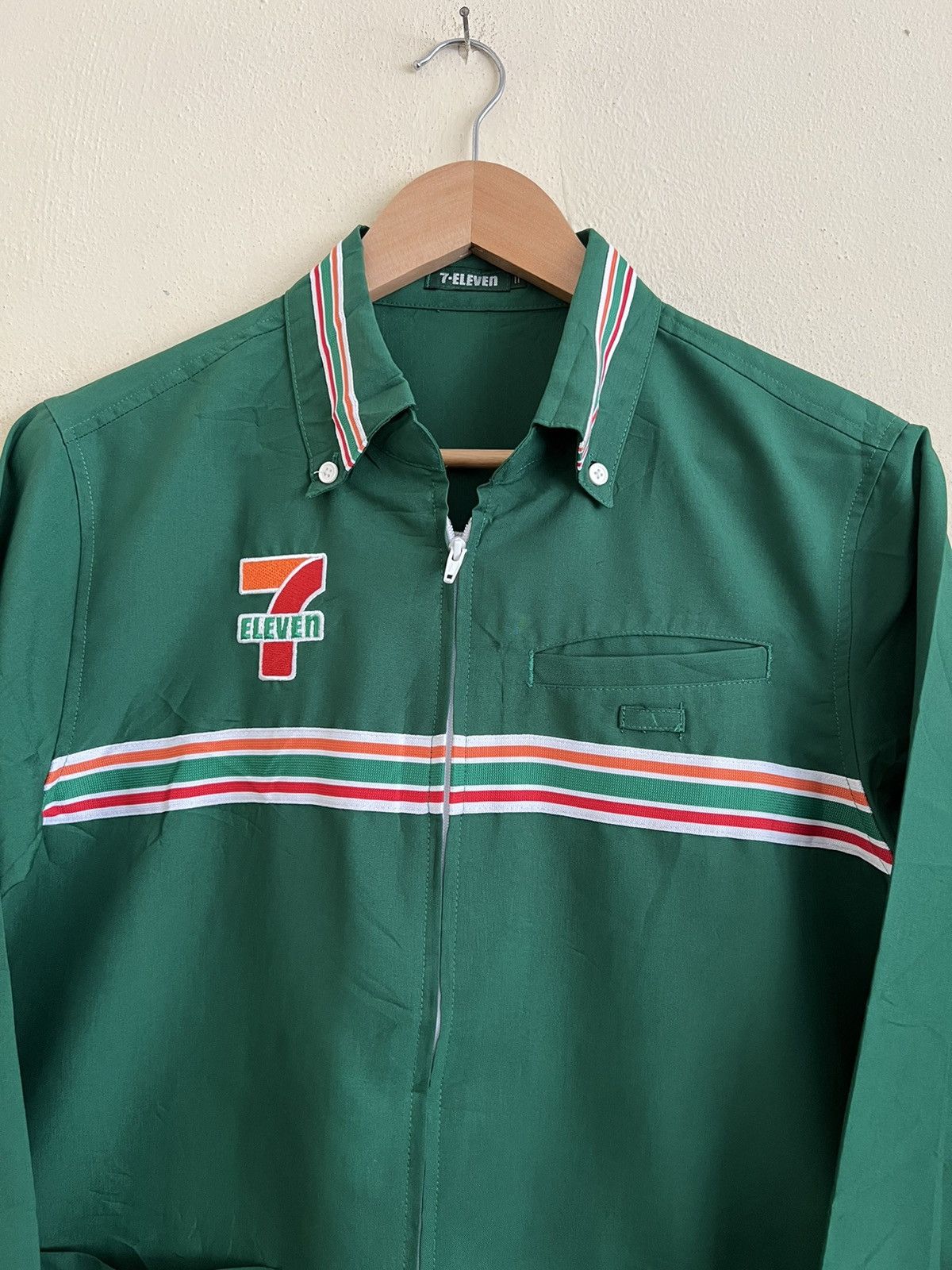 Uniform Wares × Vintage Vintage 90’s 7 Eleven Workers Uniform Embrodery Logo Shirt Size US S / EU 44-46 / 1 - 3 Thumbnail