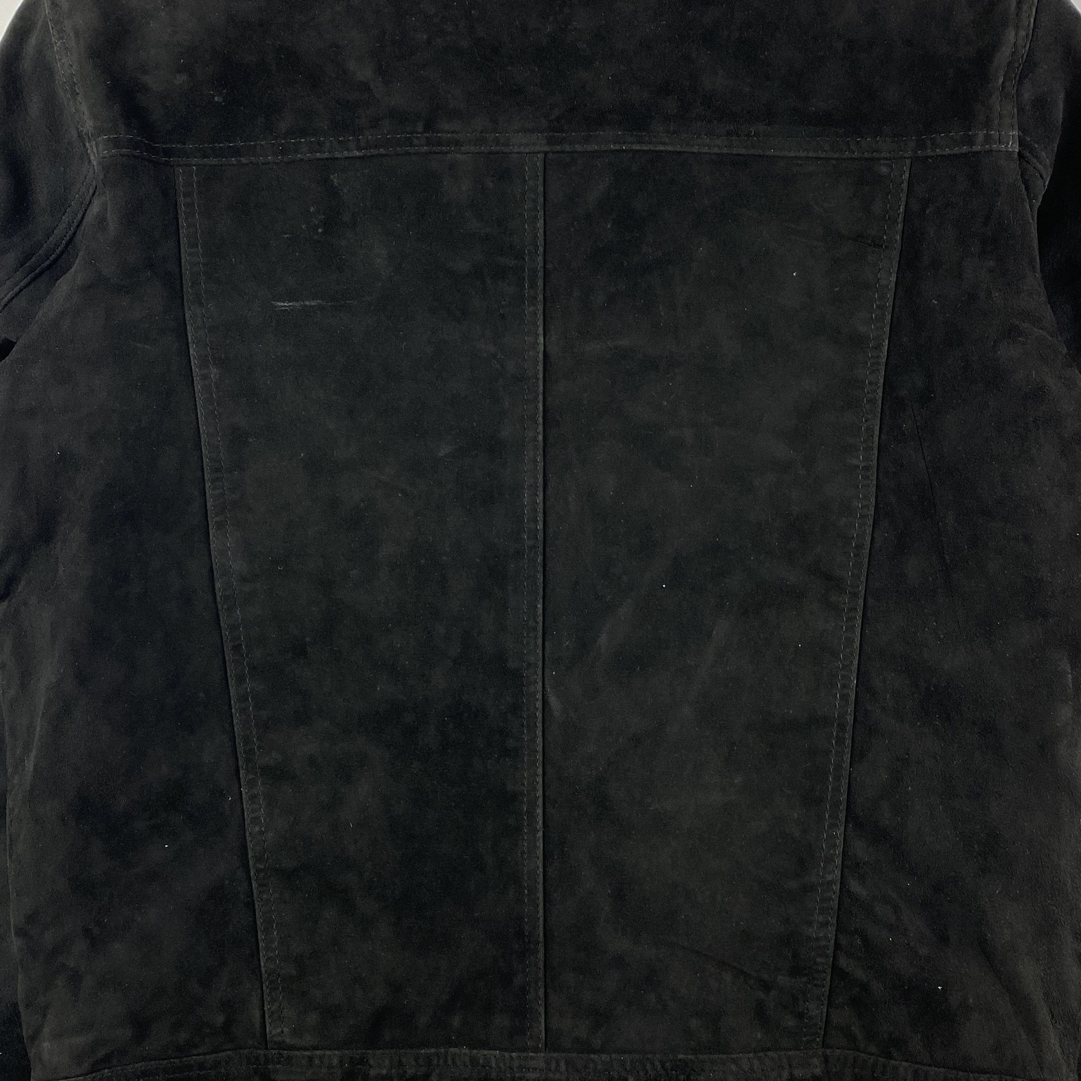 Vintage Vintage Black Suede Trucker Jacket Size US S / EU 44-46 / 1 - 5 Thumbnail