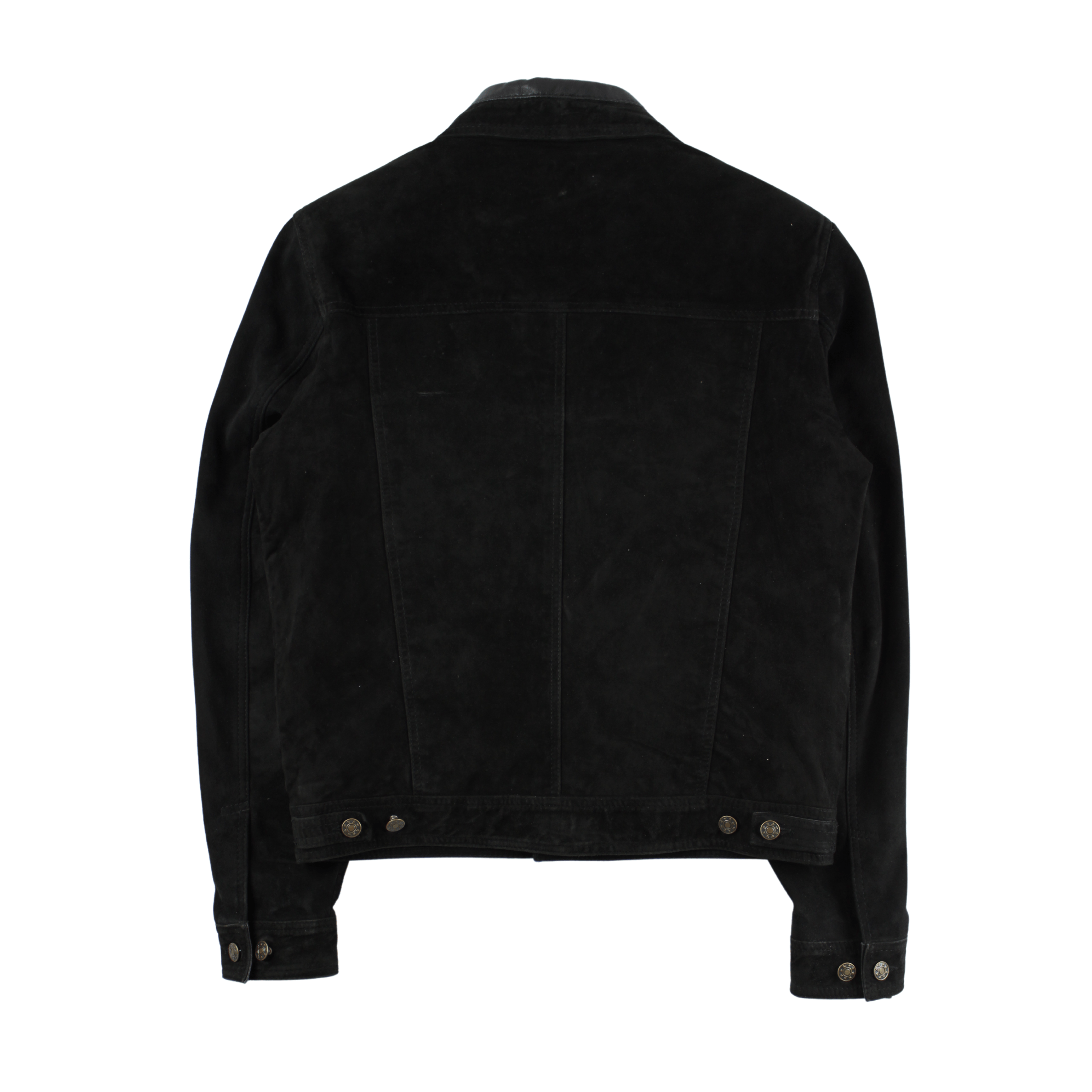 Vintage Vintage Black Suede Trucker Jacket Size US S / EU 44-46 / 1 - 3 Thumbnail