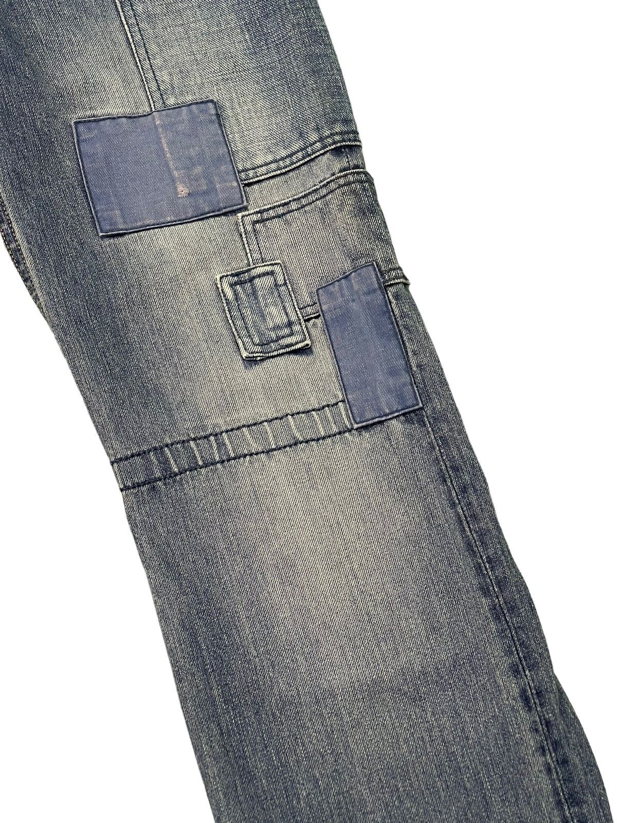 Japanese Brand Slim Jeans John Bull Japan Patchwork Boro Denim 9🟦 Size US 30 / EU 46 - 7 Thumbnail