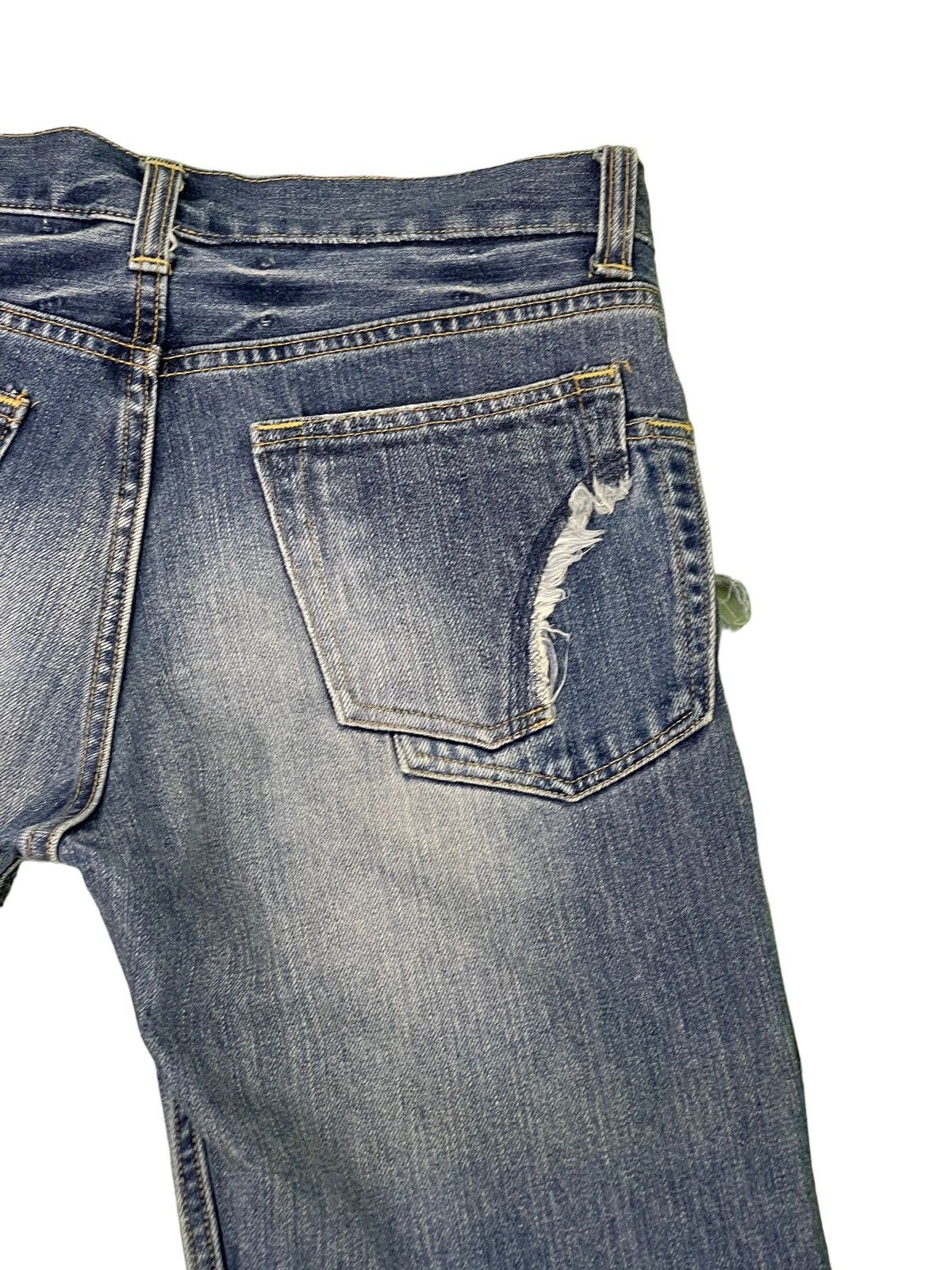 Japanese Brand Slim Jeans John Bull Japan Patchwork Boro Denim 9🟦 Size US 30 / EU 46 - 19 Thumbnail