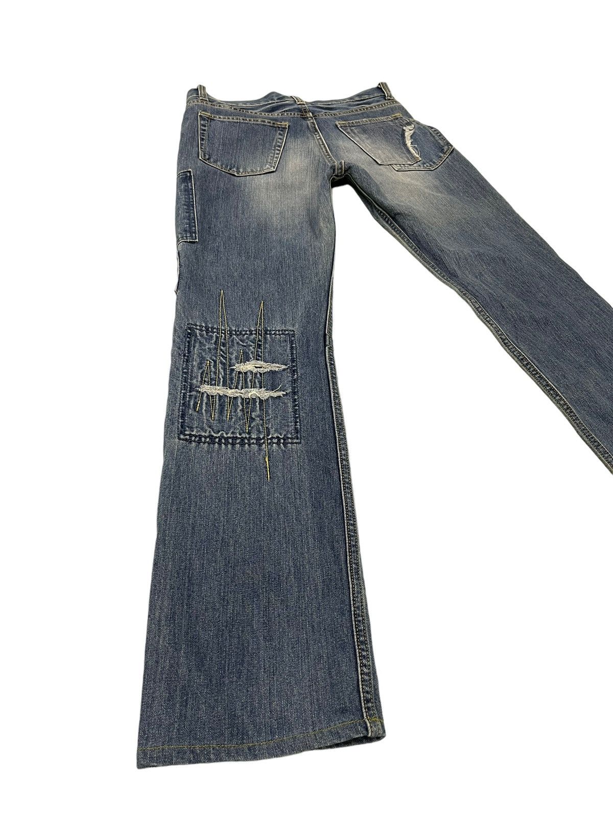 Japanese Brand Slim Jeans John Bull Japan Patchwork Boro Denim 9🟦 Size US 30 / EU 46 - 12 Thumbnail