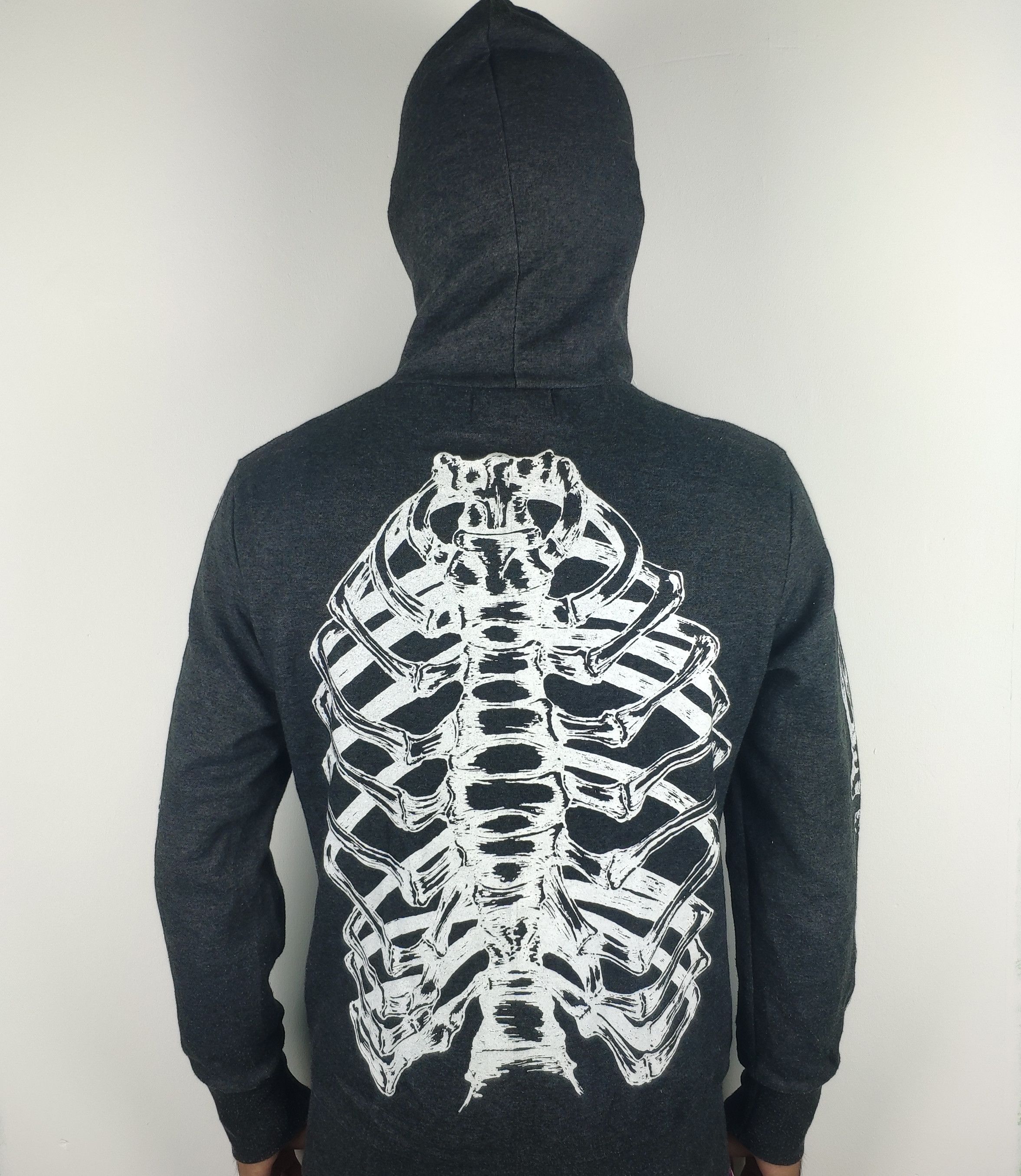 Japanese Brand × Vintage Vintage Hooded Jacket Skeleton Inspired Kanye West Size US S / EU 44-46 / 1 - 7 Thumbnail