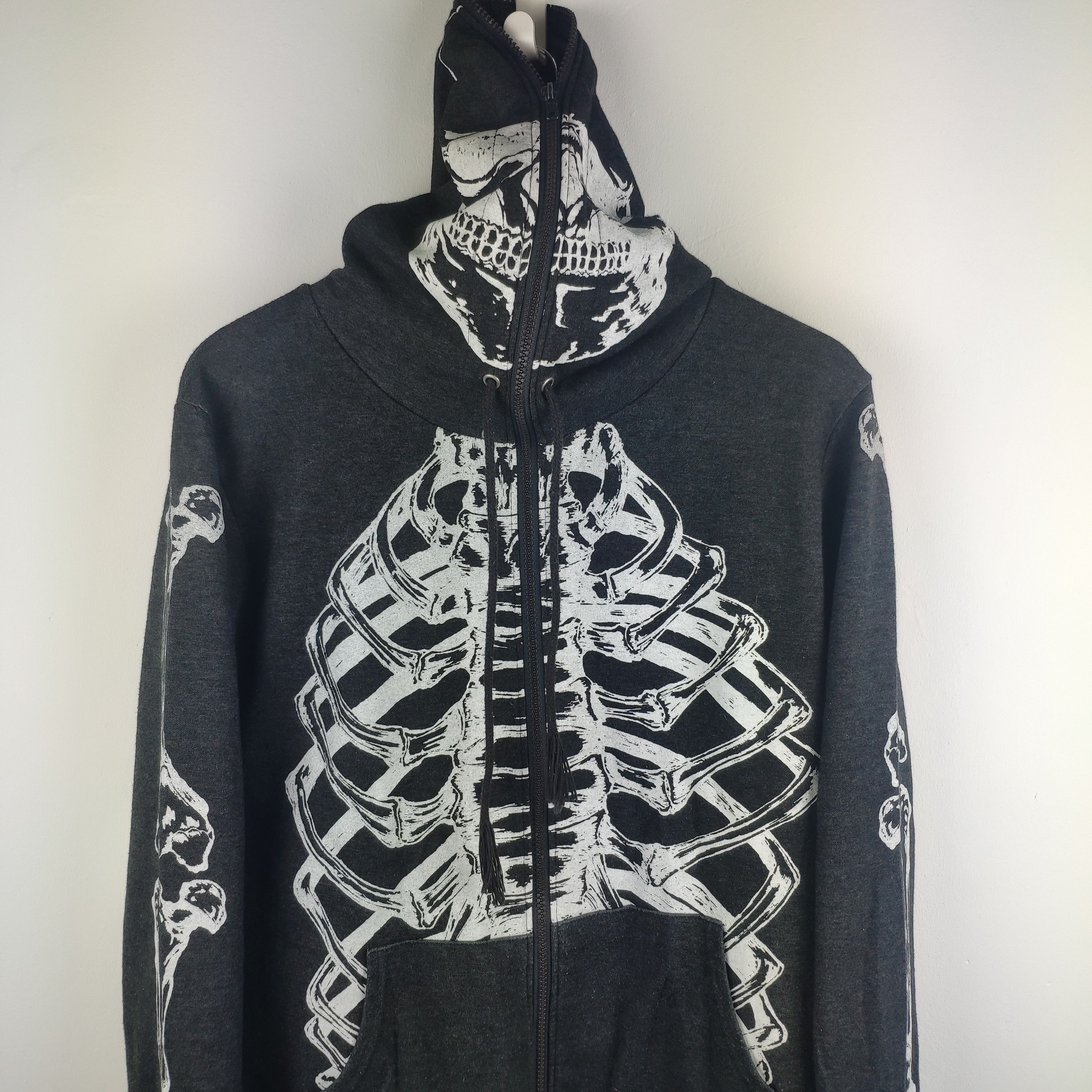 Japanese Brand × Vintage Vintage Hooded Jacket Skeleton Inspired Kanye West Size US S / EU 44-46 / 1 - 2 Thumbnail