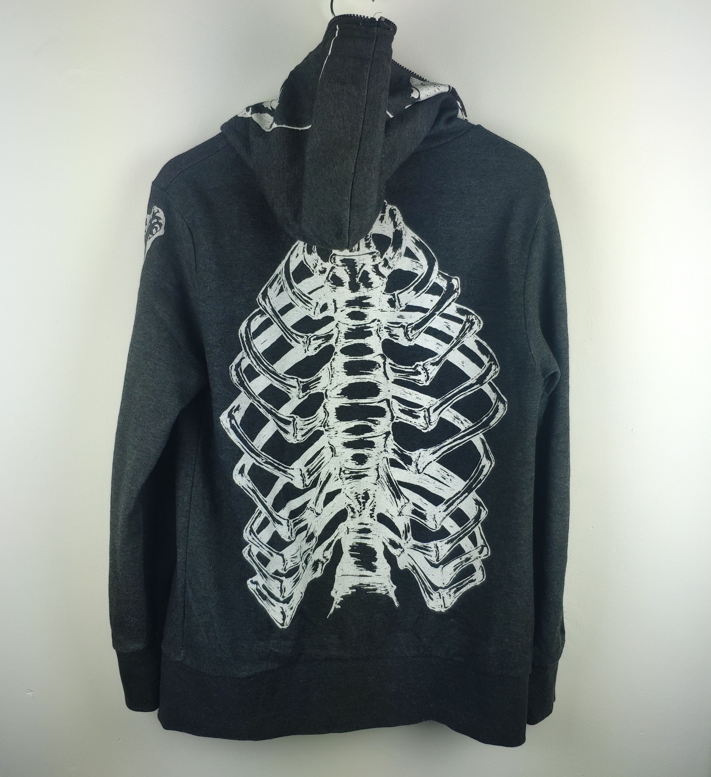 Japanese Brand × Vintage Vintage Hooded Jacket Skeleton Inspired Kanye West Size US S / EU 44-46 / 1 - 6 Thumbnail