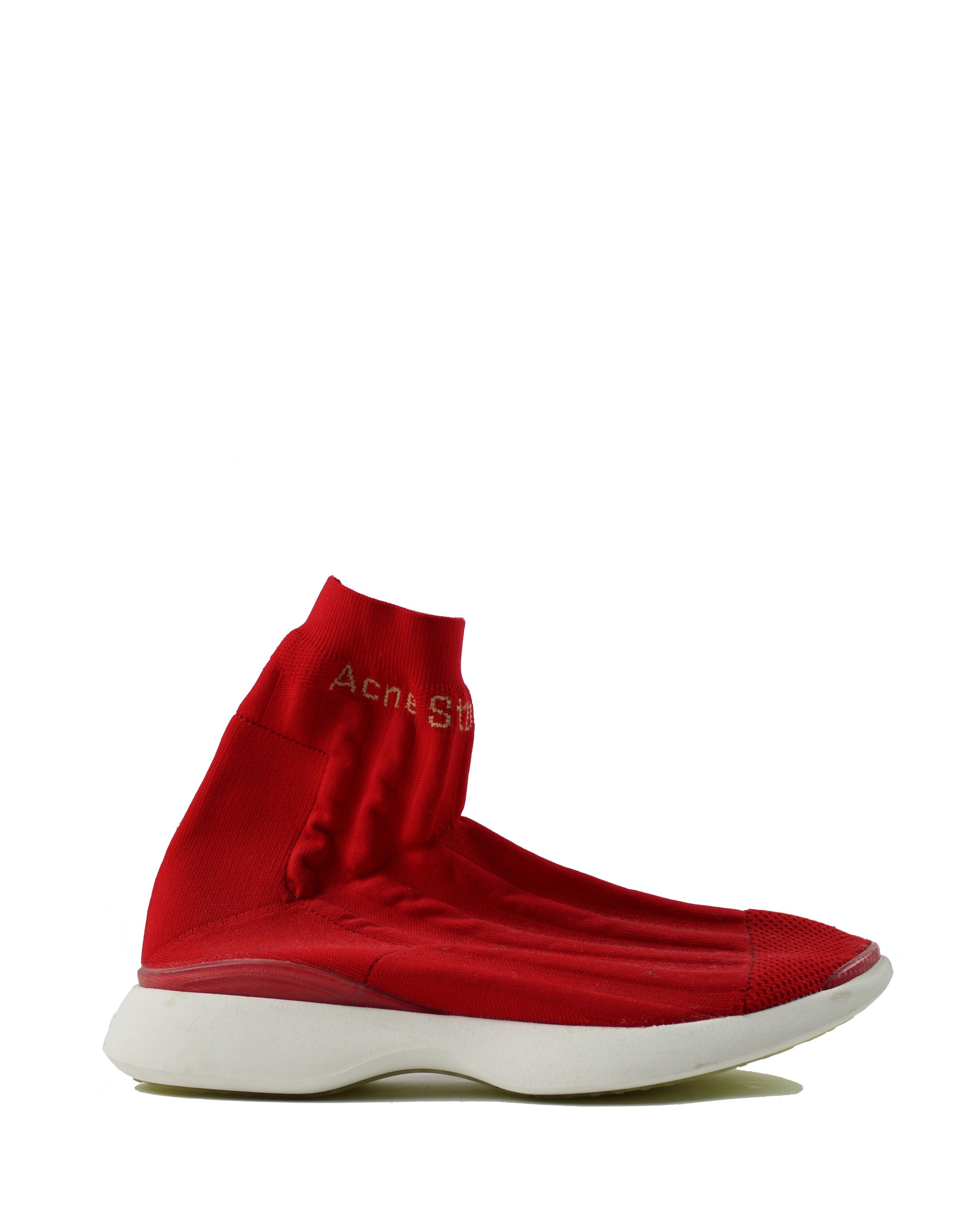 Acne Studios Acne Studios Orange Tristan Sock Sneakers Size US 9 / EU 42 - 2 Thumbnail