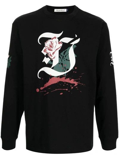 Undercover Rose Monogram Long Sleeve Cotton Tee Size US XXL / EU 58 / 5 - 2 Thumbnail