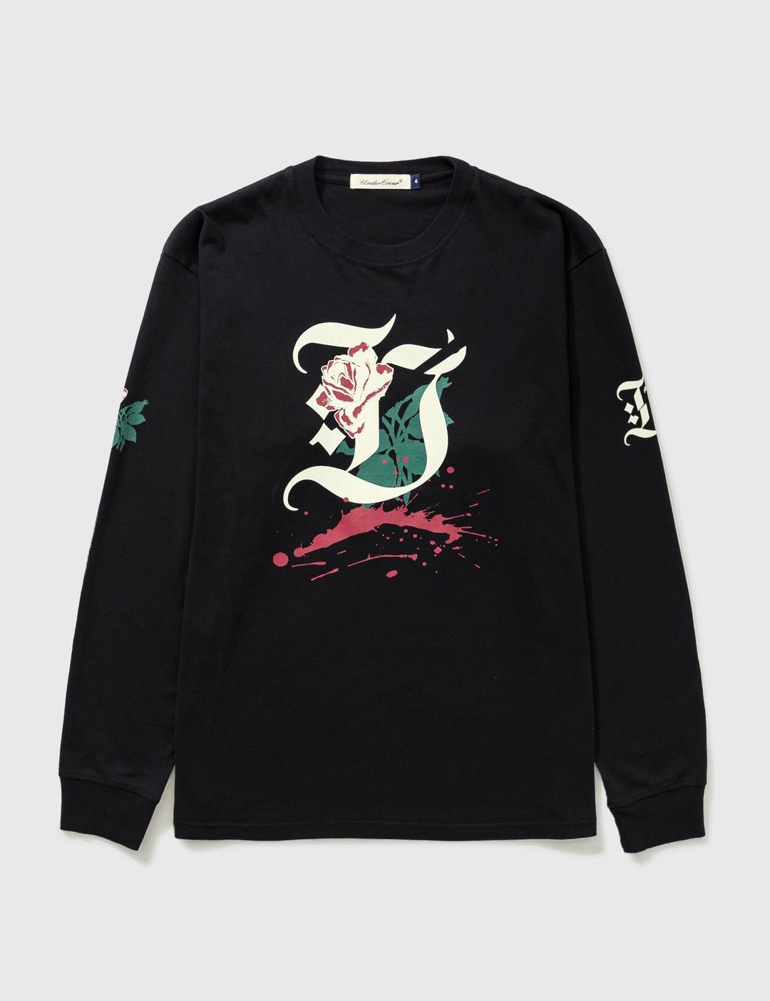 Undercover Rose Monogram Long Sleeve Cotton Tee Size US XXL / EU 58 / 5 - 1 Thumbnail