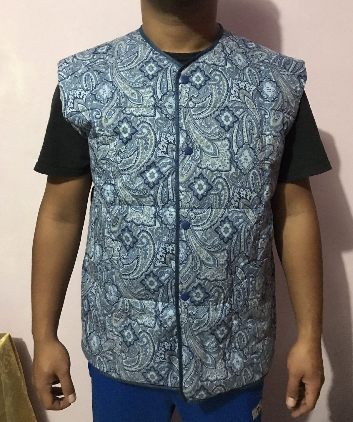 Designer × Japanese Brand 🔊🔥Nishikawa Down quilted collection paisley jacket Size US L / EU 52-54 / 3 - 11 Thumbnail