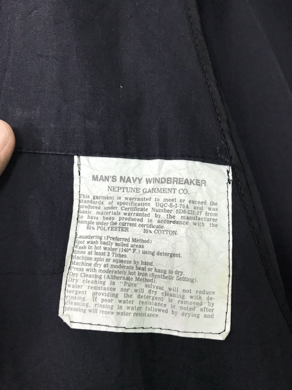 Vintage Vintage usn man's navy windbreaker hopper made in usa Size US M / EU 48-50 / 2 - 8 Thumbnail