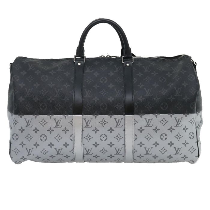 LOUIS VUITTON Eclipse Split Keepall Bandouliere 50 Boston Bag