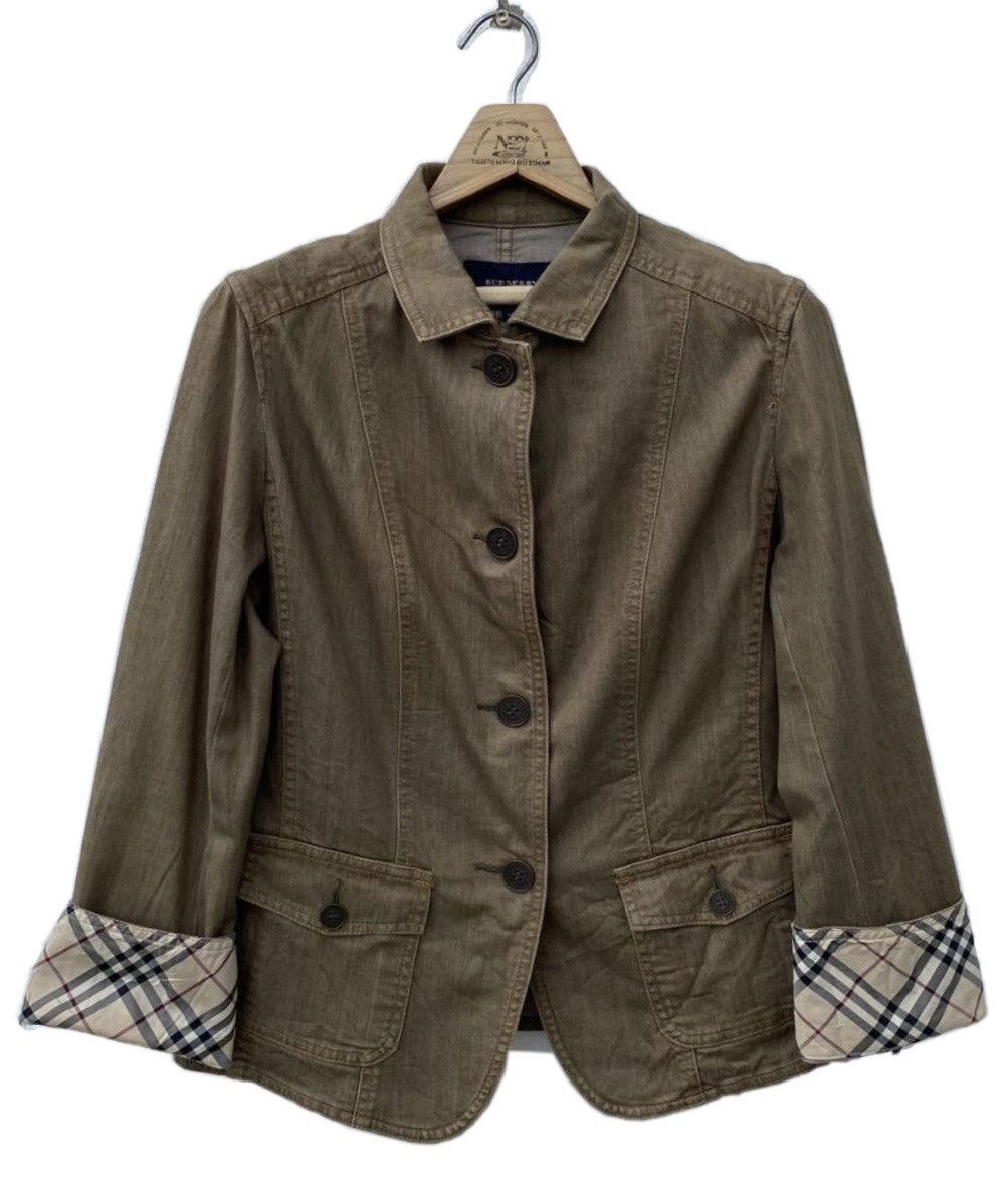 Burberry VINTAGE BURBERRY NOVA CHECK CROPPED COAT JACKET Size L / US 10 / IT 46 - 1 Thumbnail