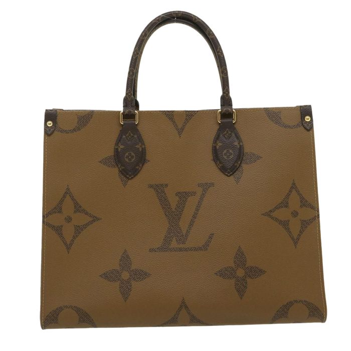 Authentic LOUIS VUITTON Limited On the Go MM M45321 Monogram Reverse Tote  Bag