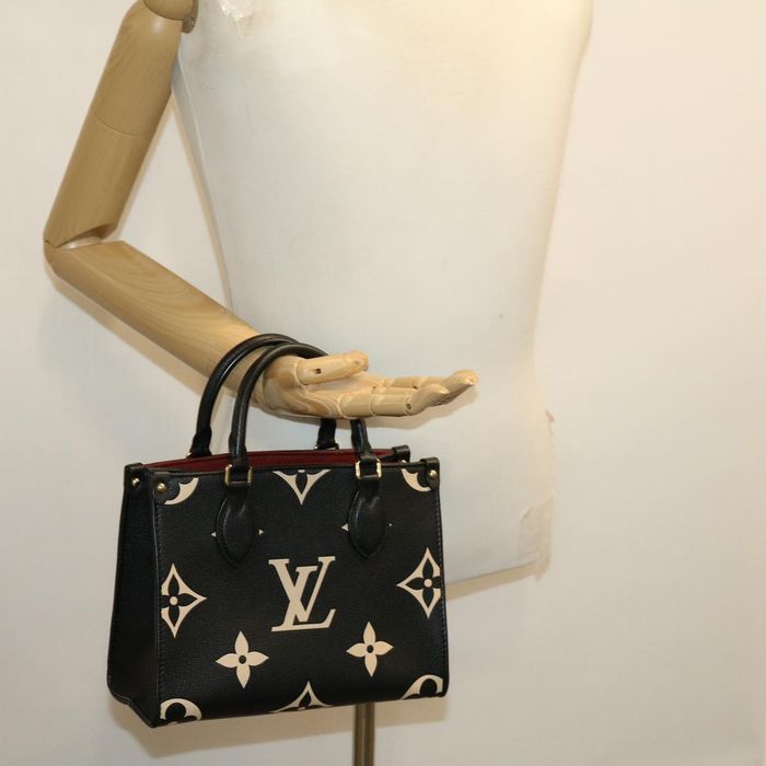 Handbags Louis Vuitton Louis Vuitton Monogram Empreinte on The Go PM Hand Bag 2way M45659 LV Auth LT597