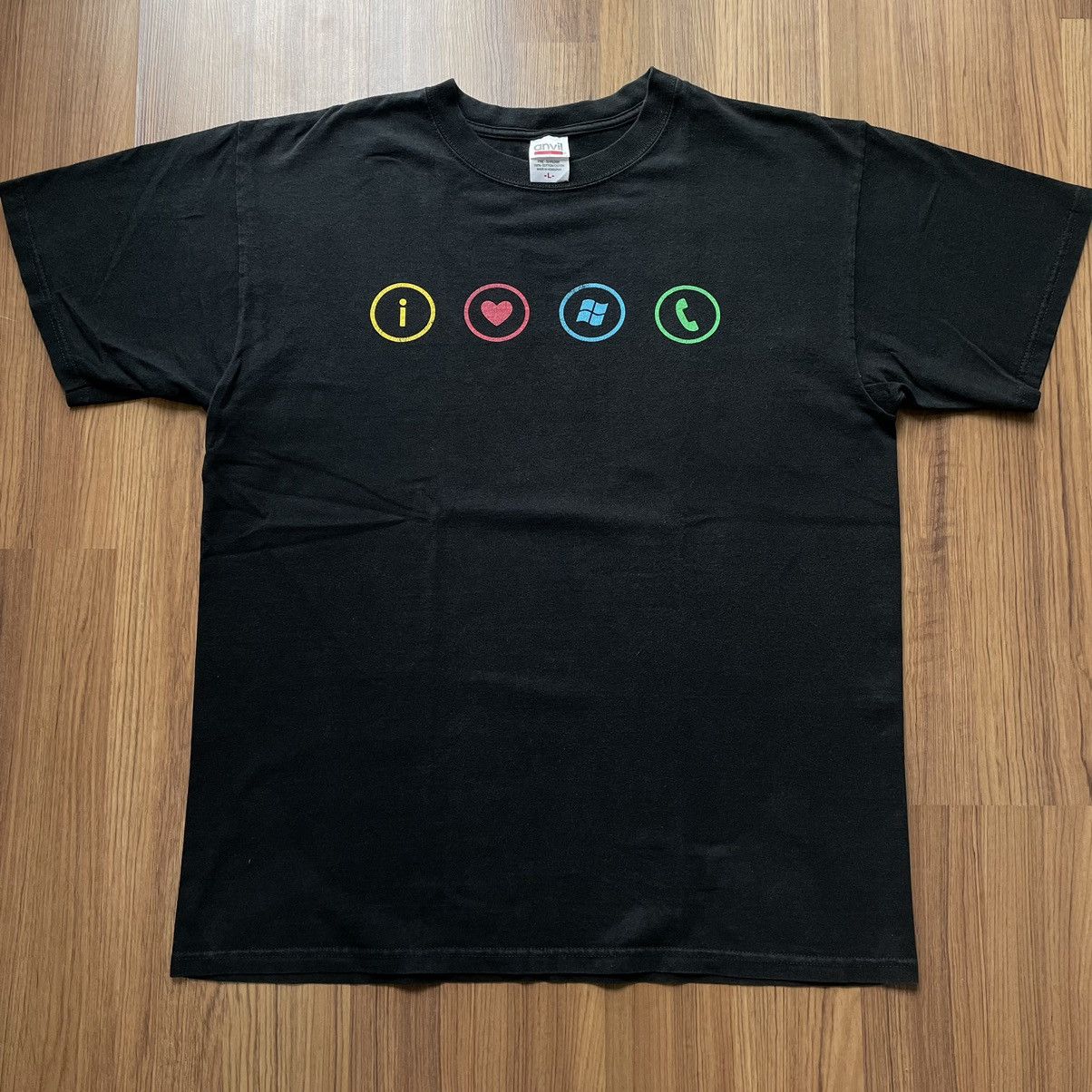 Microsoft 2000s Microsoft window phone Y2K computer promo tee rare Size US L / EU 52-54 / 3 - 2 Thumbnail