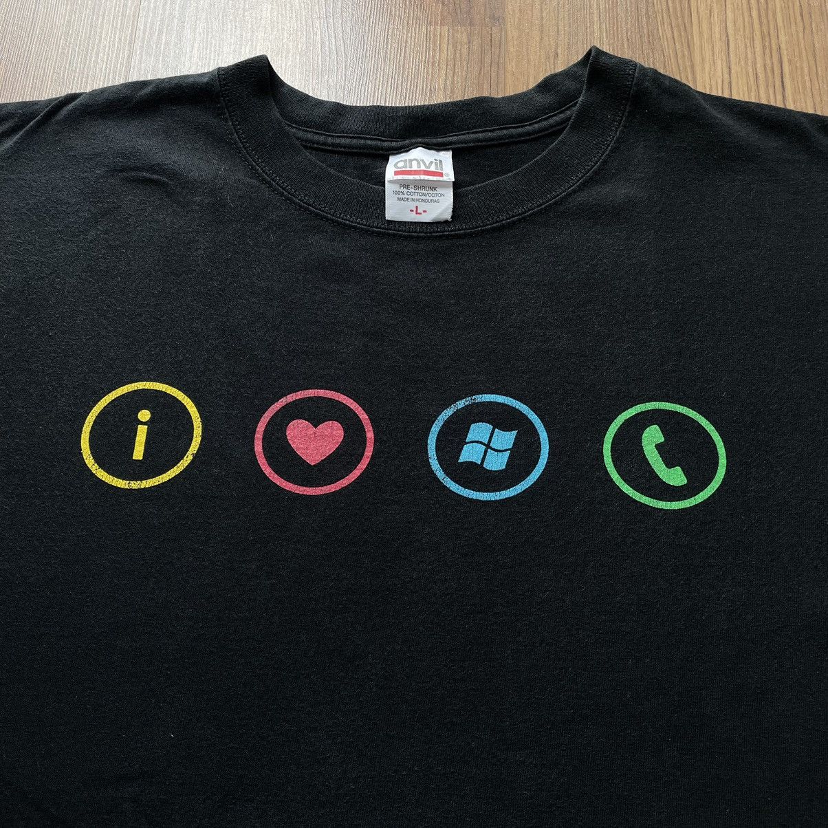 Microsoft 2000s Microsoft window phone Y2K computer promo tee rare Size US L / EU 52-54 / 3 - 1 Thumbnail