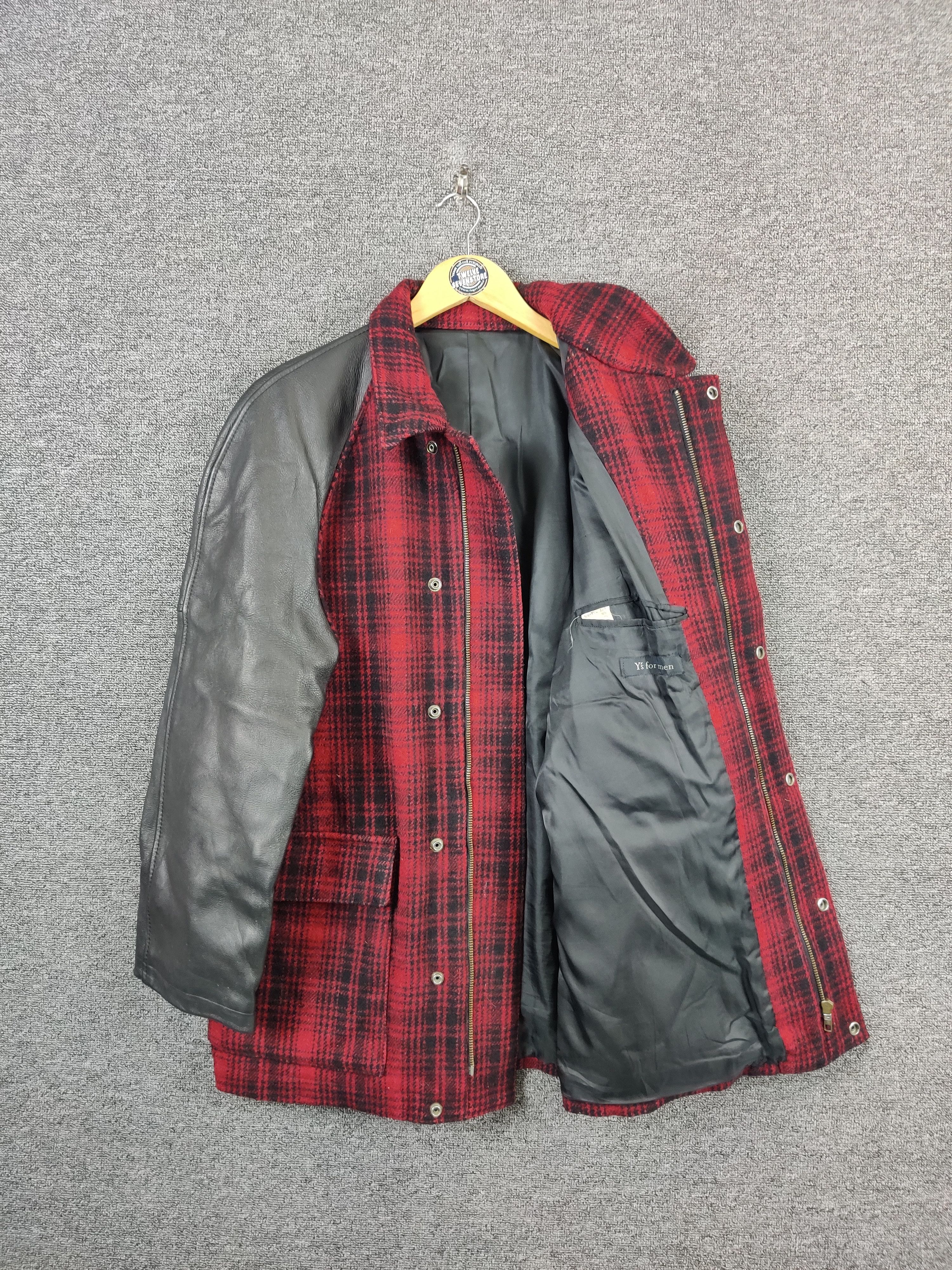 Y's for Men Vintage Ys For Men Yohji Yamamoto Wool Leather Jacket Size US XL / EU 56 / 4 - 7 Thumbnail