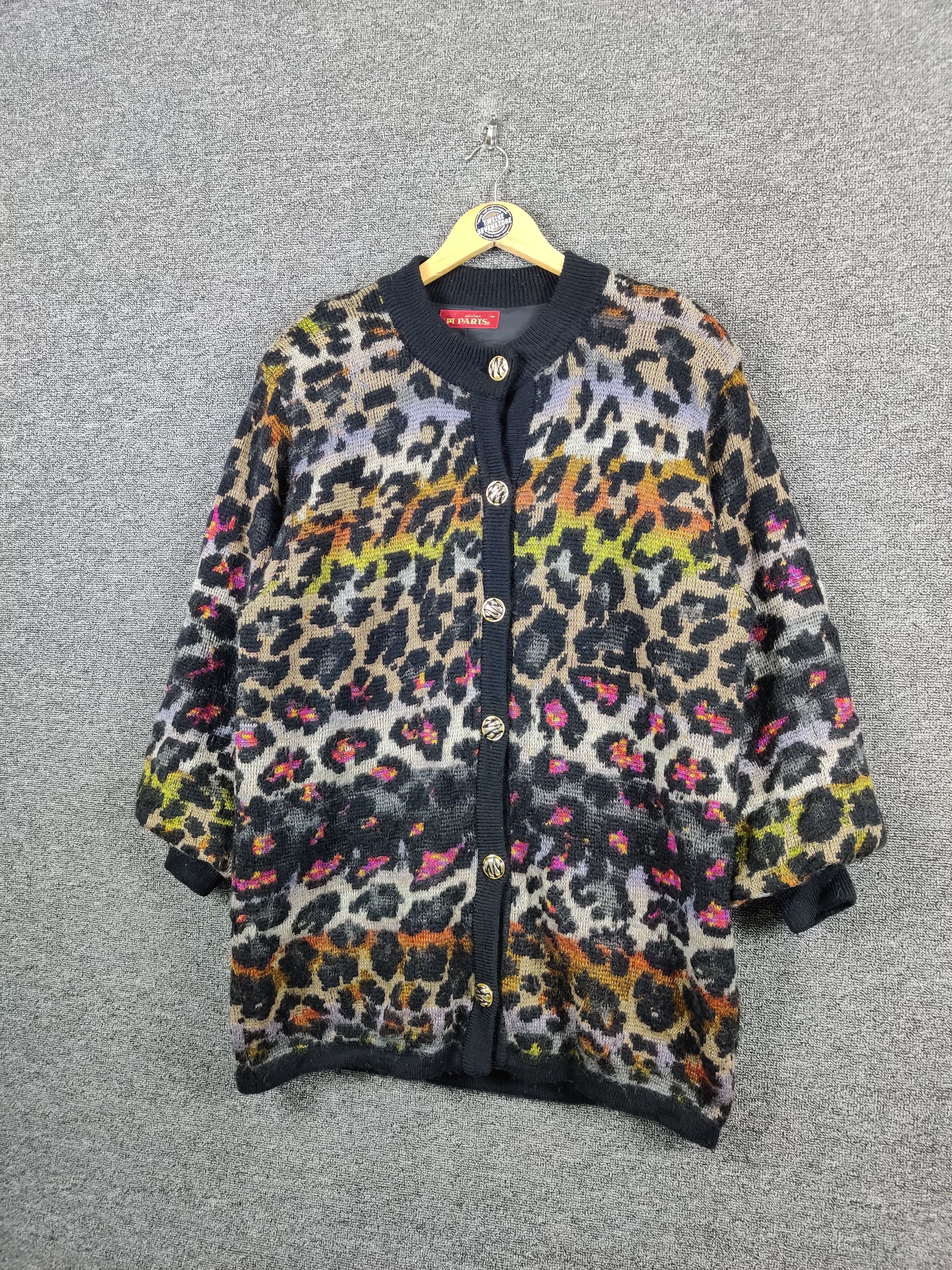 Aran Isles Knitwear Paris Knit Cardigan Leopard Button Ups Size US M / EU 48-50 / 2 - 2 Thumbnail