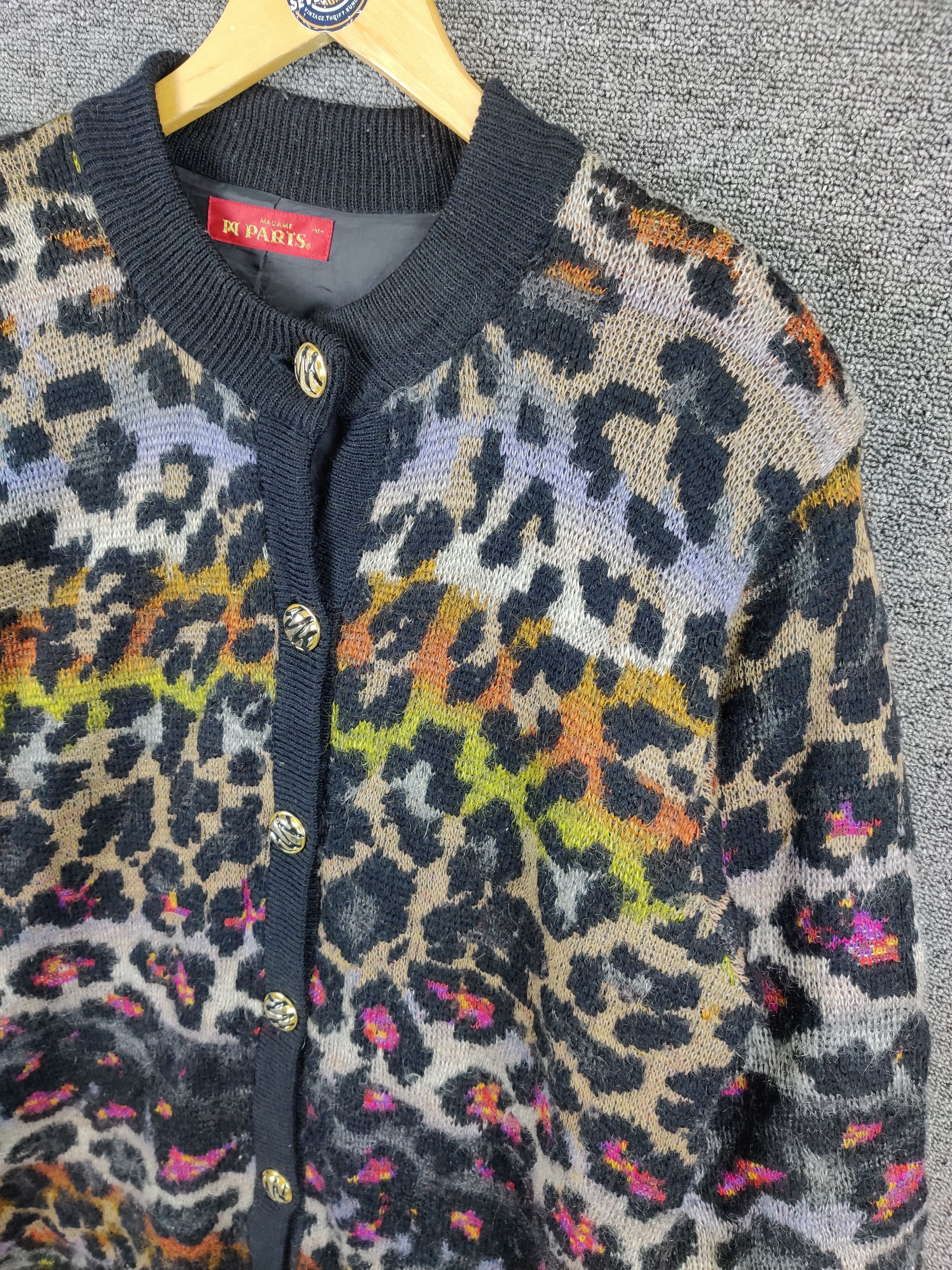 Aran Isles Knitwear × Vintage Vintage Paris Knit Cardigan Leopard Size US M / EU 48-50 / 2 - 5 Thumbnail
