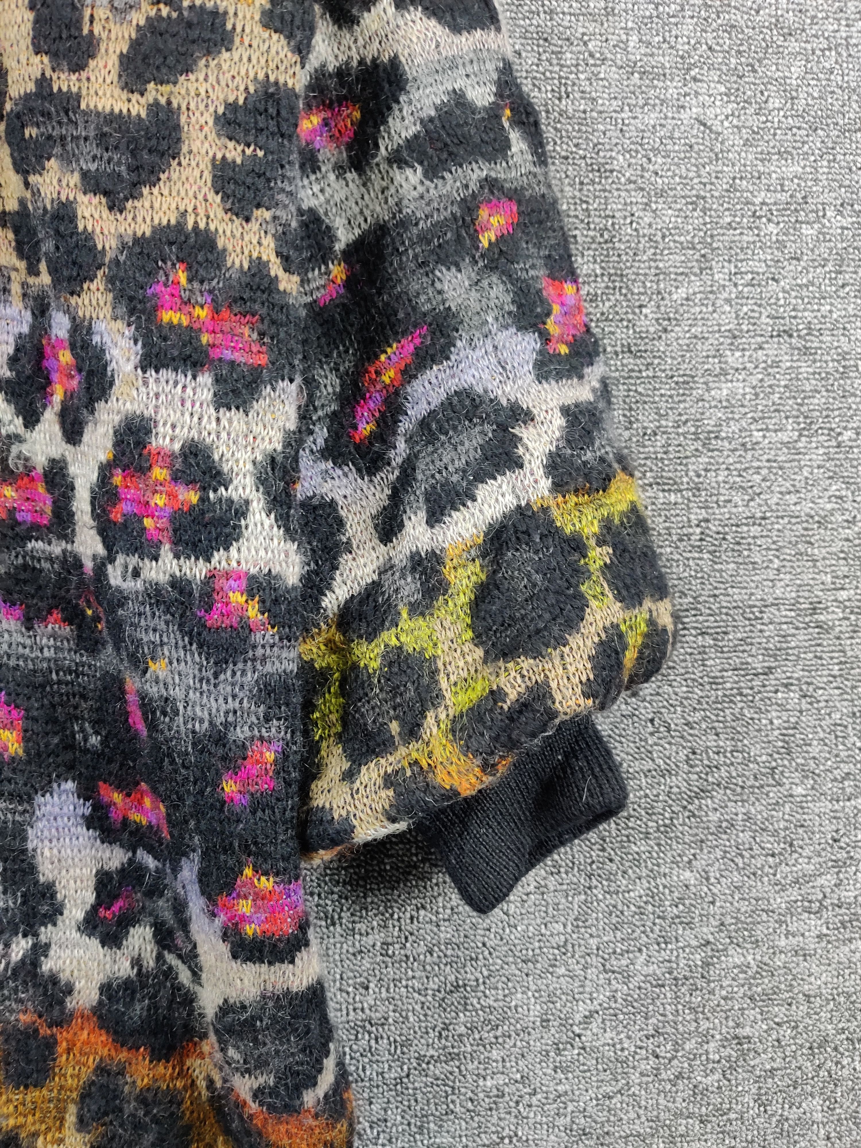 Aran Isles Knitwear × Vintage Vintage Paris Knit Cardigan Leopard Size US M / EU 48-50 / 2 - 3 Thumbnail