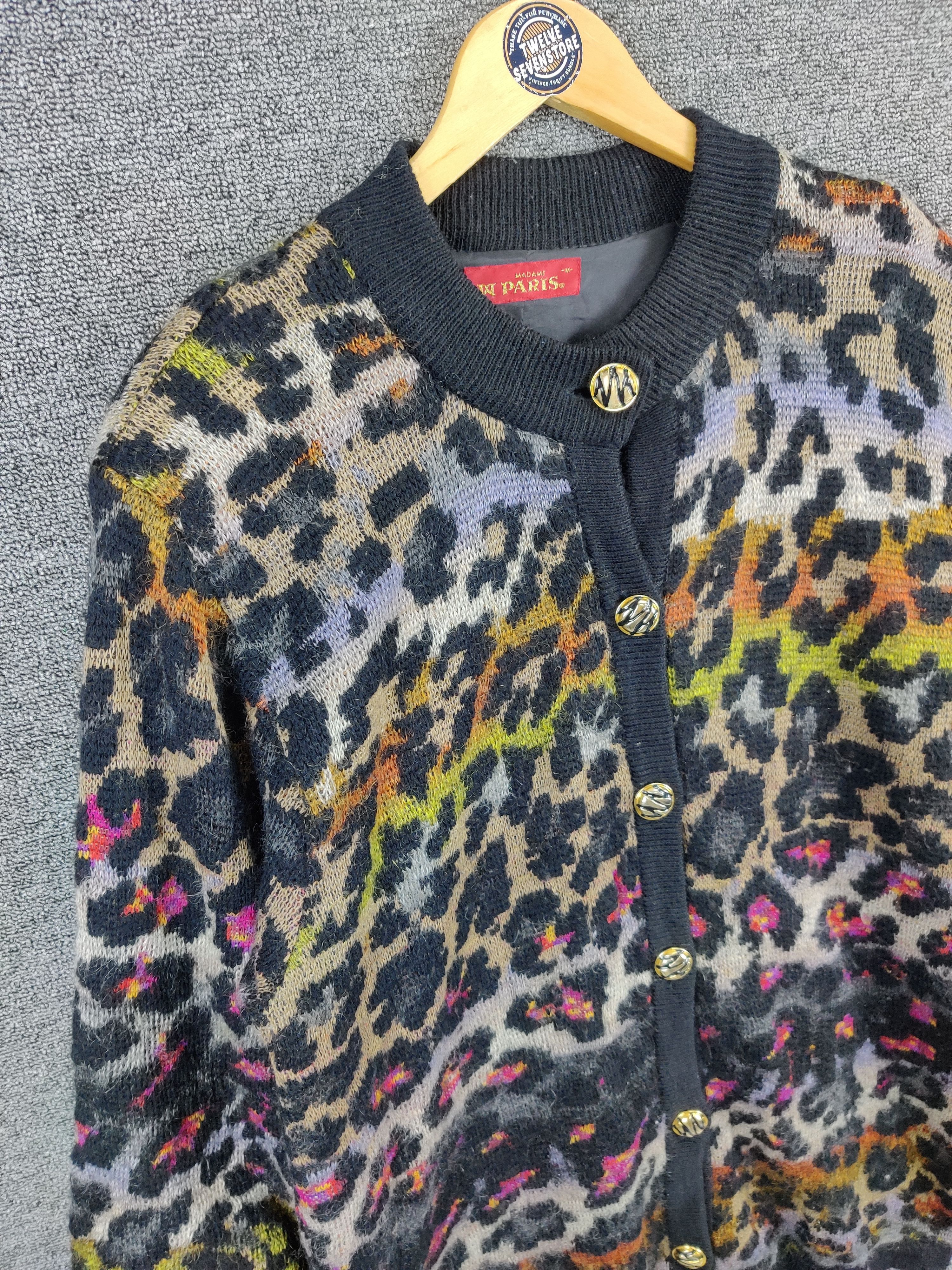 Aran Isles Knitwear × Vintage Vintage Paris Knit Cardigan Leopard Size US M / EU 48-50 / 2 - 6 Thumbnail
