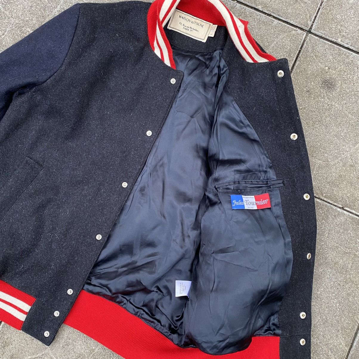 Maison Kitsune Maison Kitsune Wool Bomber Jacket Size US L / EU 52-54 / 3 - 9 Thumbnail