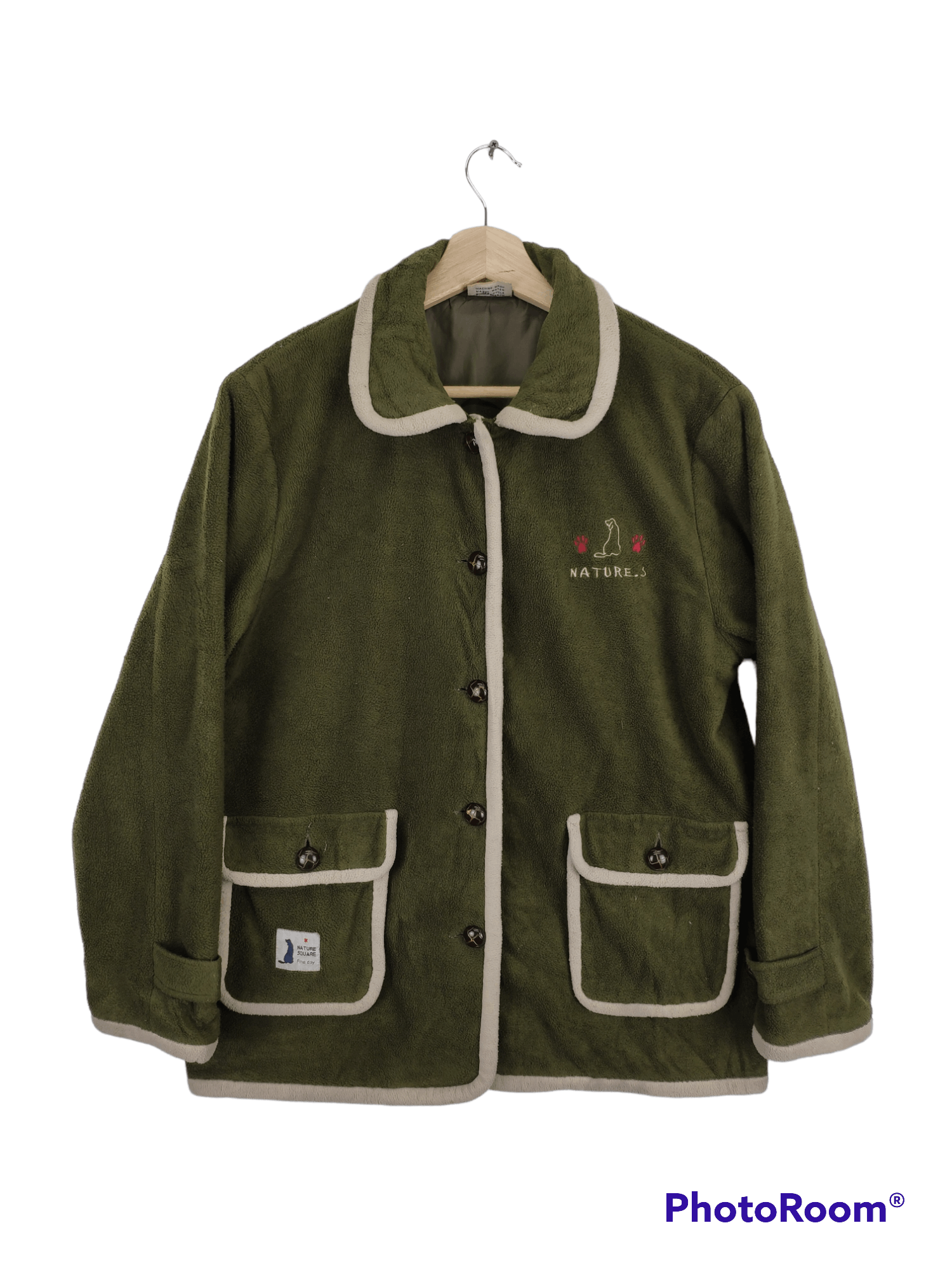 Japanese Brand × Vintage Vintage Fleece Jacket Button Up by Naturesquare Size US M / EU 48-50 / 2 - 1 Thumbnail