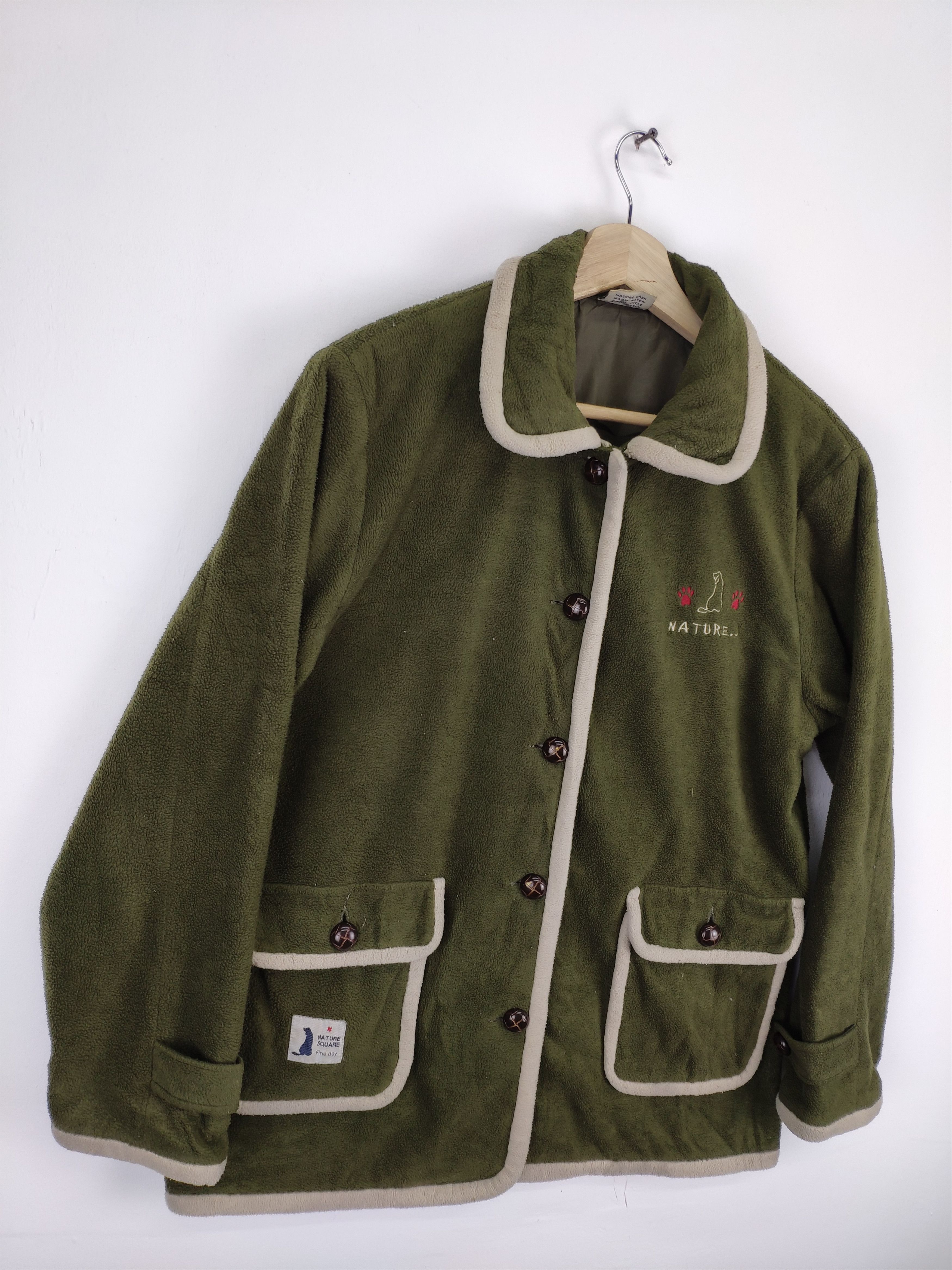 Japanese Brand × Vintage Vintage Fleece Jacket Button Up by Naturesquare Size US M / EU 48-50 / 2 - 3 Thumbnail