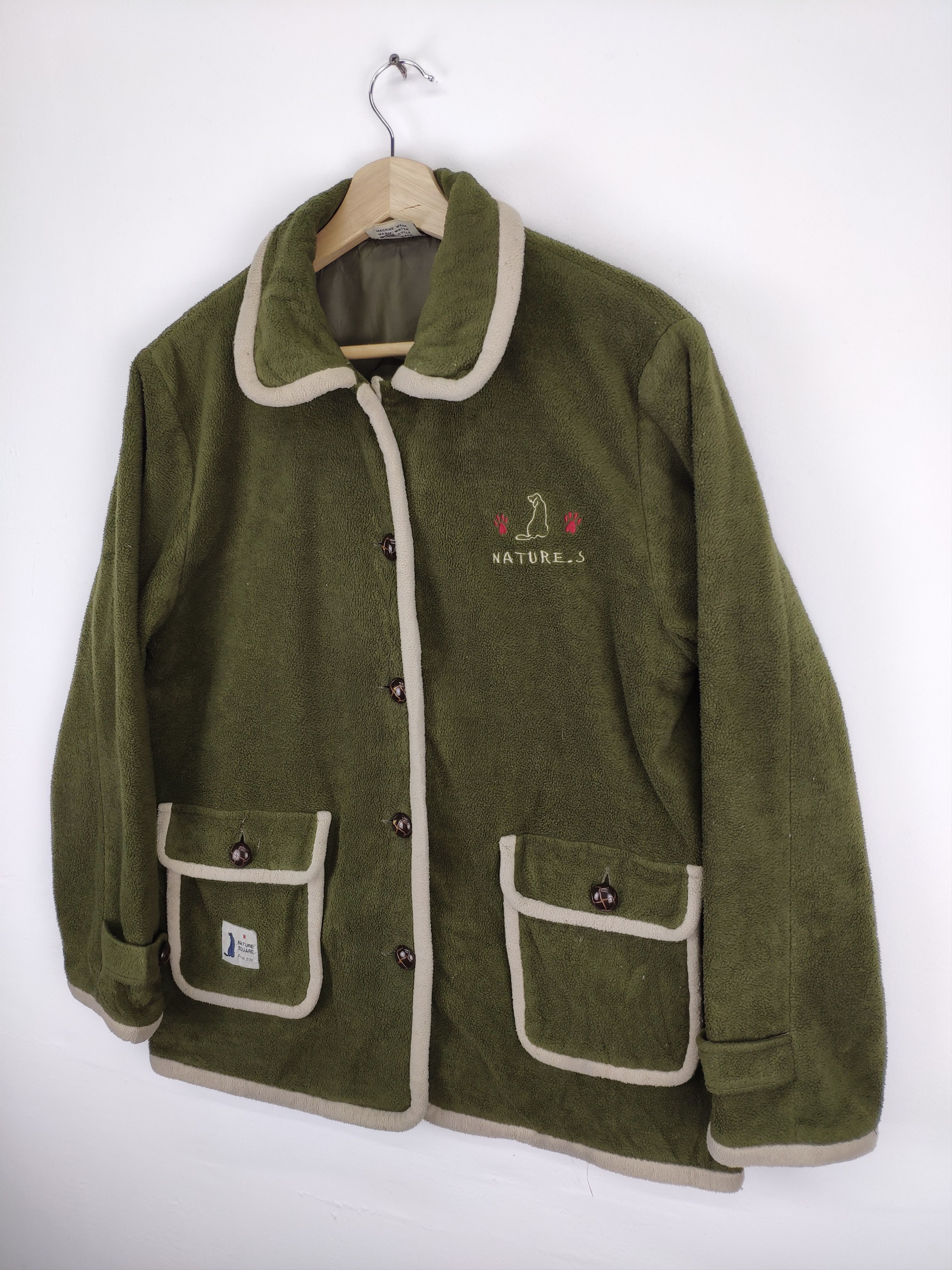 Japanese Brand × Vintage Vintage Fleece Jacket Button Up by Naturesquare Size US M / EU 48-50 / 2 - 2 Thumbnail