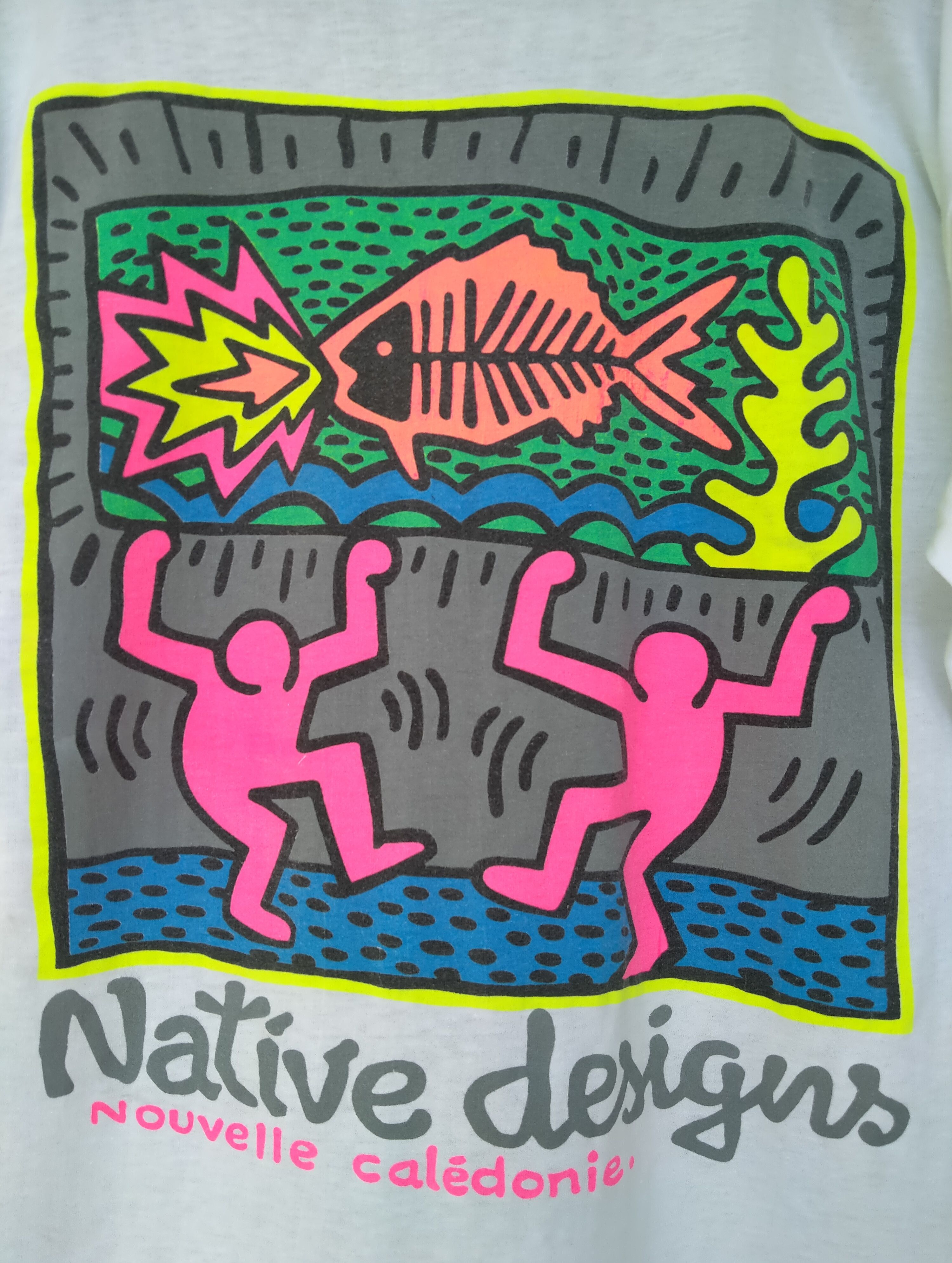 Keith Haring VINTAGE 90S KEITH HARING NATIVE DESIGNS NOUVELLE CALEDONIE Size US XL / EU 56 / 4 - 4 Thumbnail
