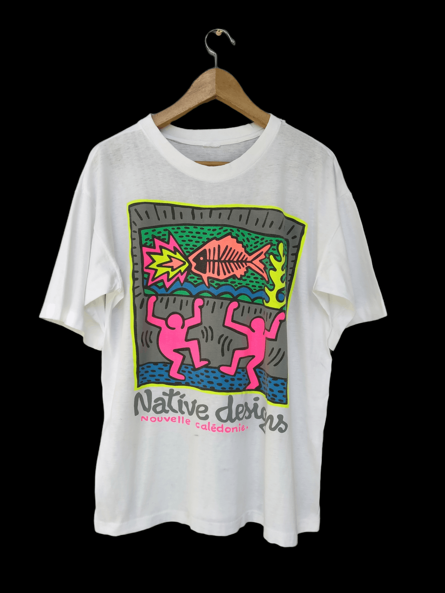 Keith Haring VINTAGE 90S KEITH HARING NATIVE DESIGNS NOUVELLE CALEDONIE Size US XL / EU 56 / 4 - 2 Thumbnail