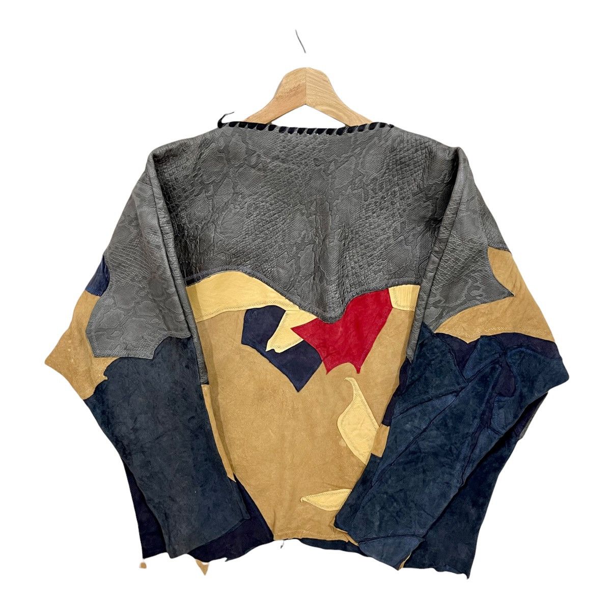 Cowboy Equipment RARE Vintage Patchwork Multicolour Snakeskin Leather Jacket Size L / US 10 / IT 46 - 2 Thumbnail