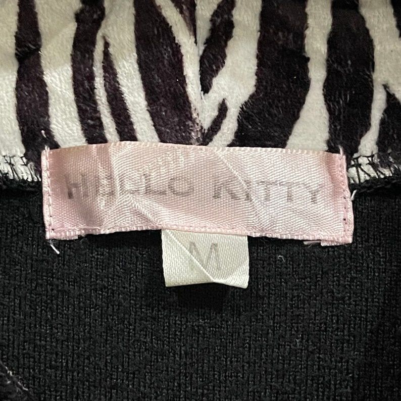 Anime Vintage Hello Kitty Hello Kanye Velvet Hoodie Zipper Jacket Size M / US 6-8 / IT 42-44 - 10 Thumbnail