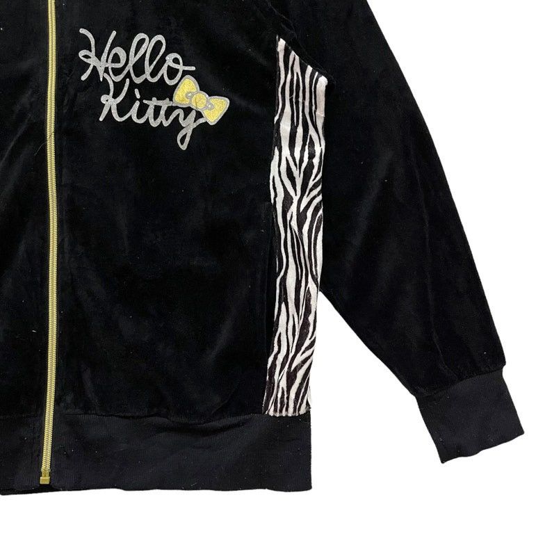 Anime Vintage Hello Kitty Hello Kanye Velvet Hoodie Zipper Jacket Size M / US 6-8 / IT 42-44 - 9 Thumbnail