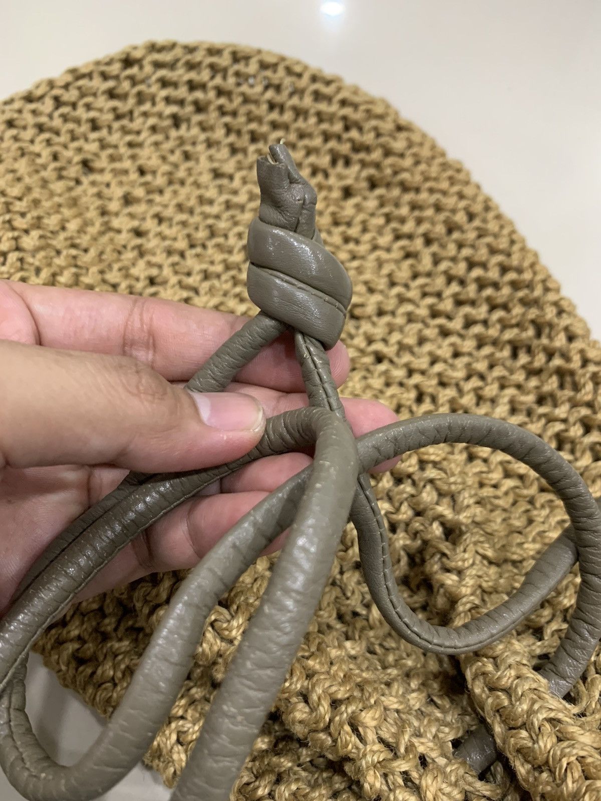 Issey Miyake 1970s EARLY ERA ISSEY MIYAKE NATURAL WOVEN DRAWSTRING BAG Size ONE SIZE - 5 Thumbnail