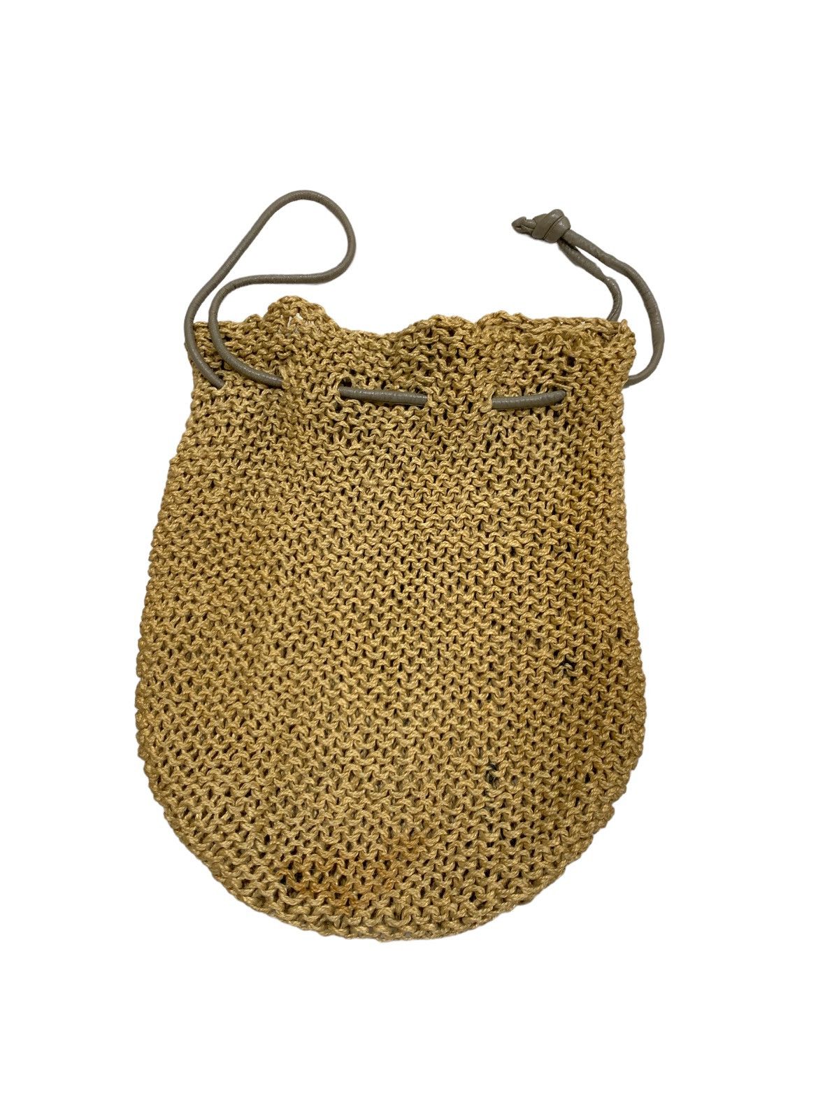 Issey Miyake 1970s EARLY ERA ISSEY MIYAKE NATURAL WOVEN DRAWSTRING BAG Size ONE SIZE - 2 Thumbnail